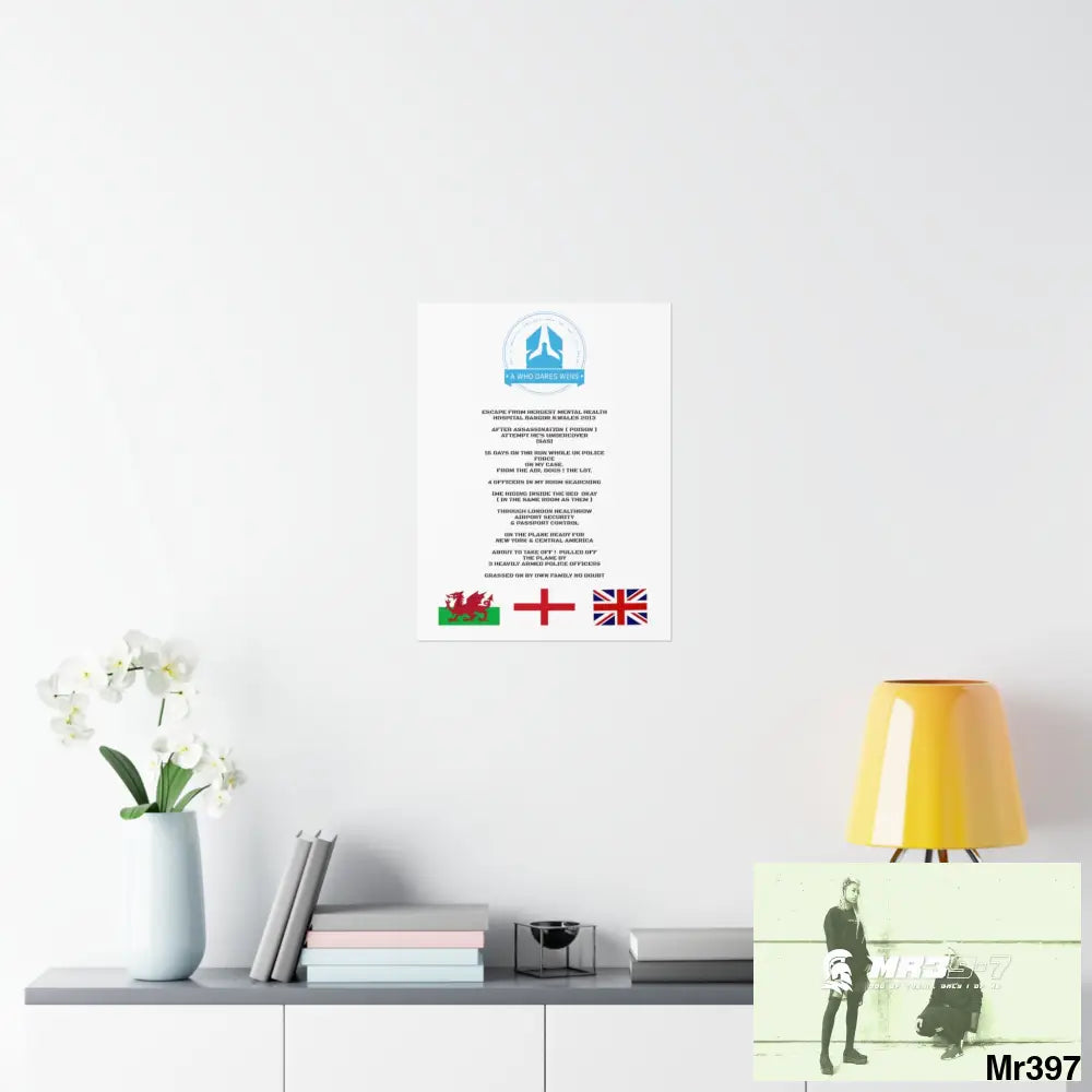 A Who Dares Wins Escape from Hergest MH Hospital 2013 Matte Vertical Posters Poster