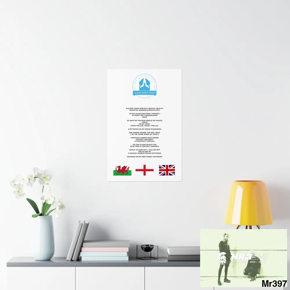 A Who Dares Wins Escape from Hergest MH Hospital 2013 Matte Vertical Posters Poster