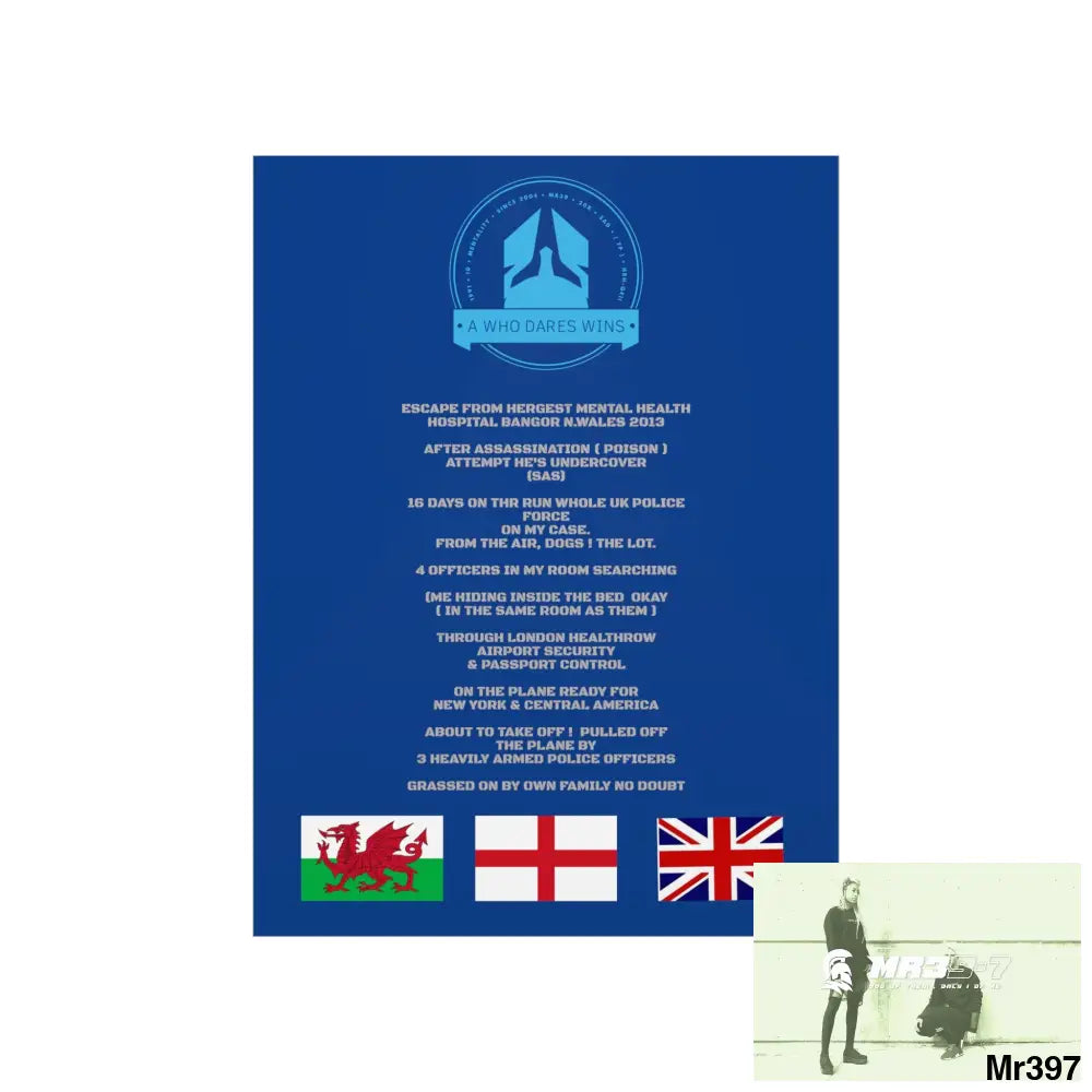 A Who Dares Wins Escape from Hergest MH Hospital 2013 Matte Vertical Posters Poster