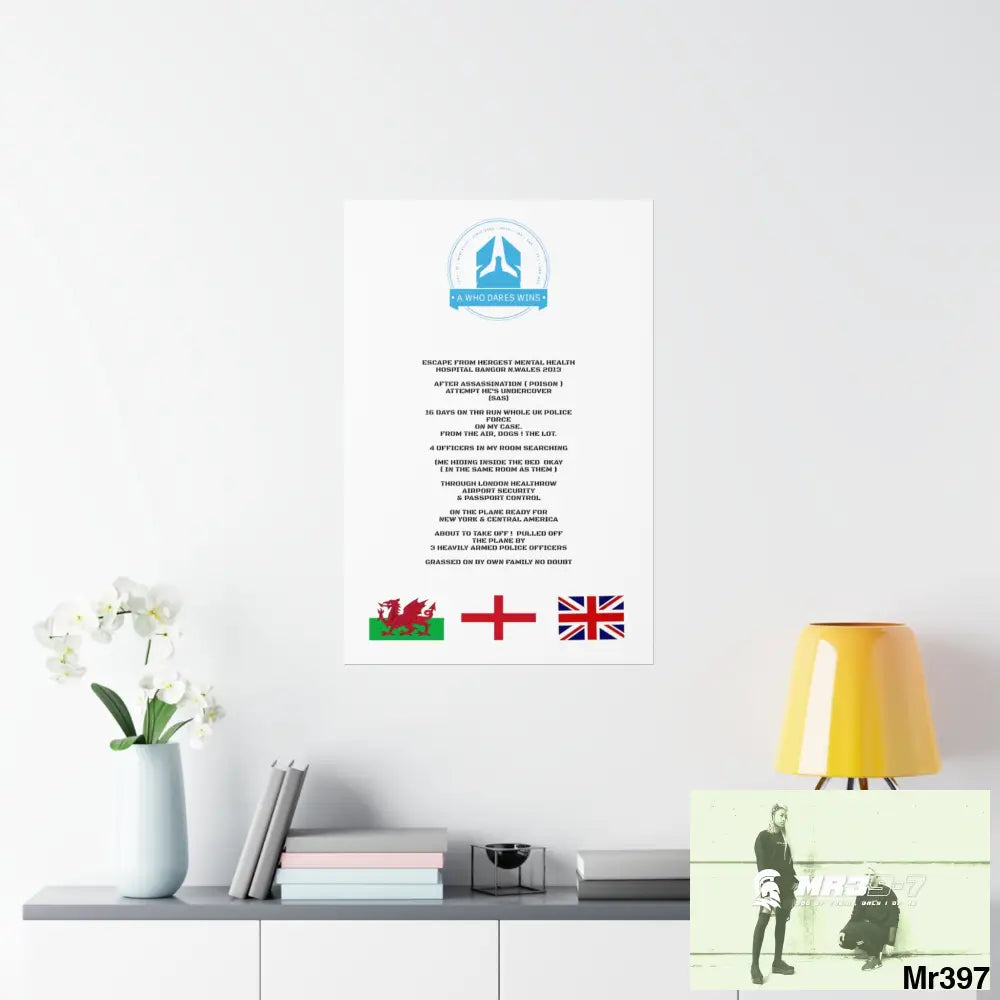 A Who Dares Wins Escape from Hergest MH Hospital 2013 Matte Vertical Posters Poster