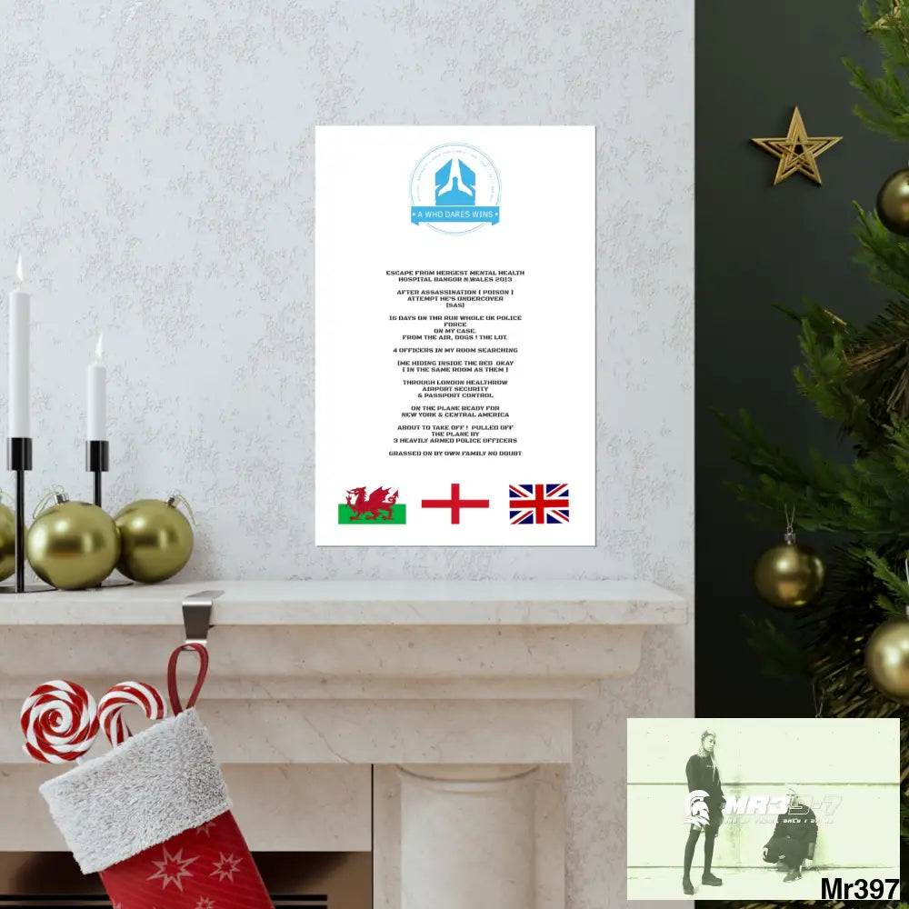 A Who Dares Wins Escape from Hergest MH Hospital 2013 Matte Vertical Posters Poster