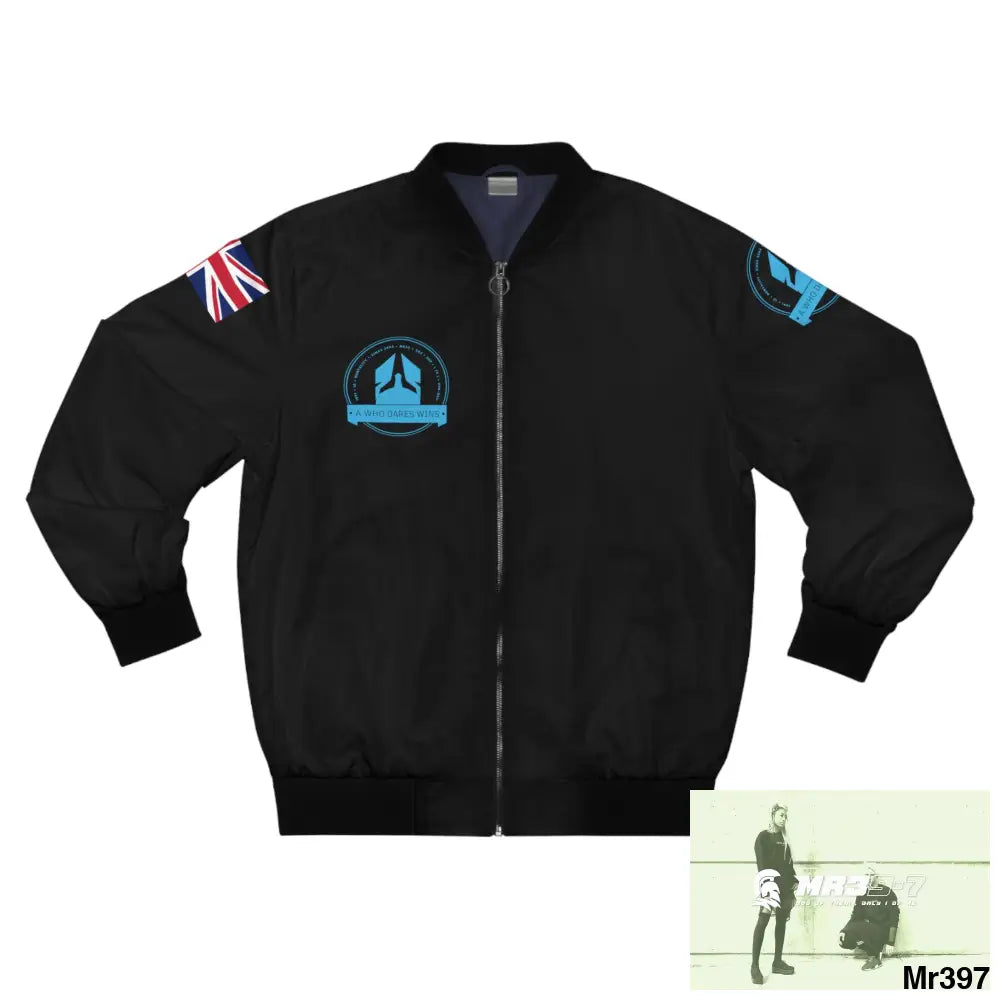 A Who Dares Wins GBR Gothic Skull with Wings and Roses Men’s Bomber Jacket (AOP) XS All Over Prints