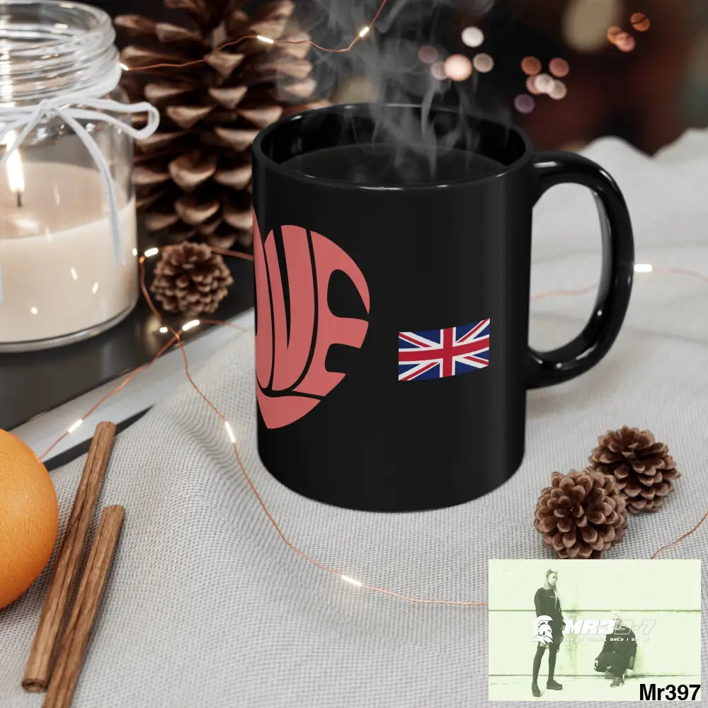 A Who Dares Wins GBR Love 11oz Black Mug 11oz Mug