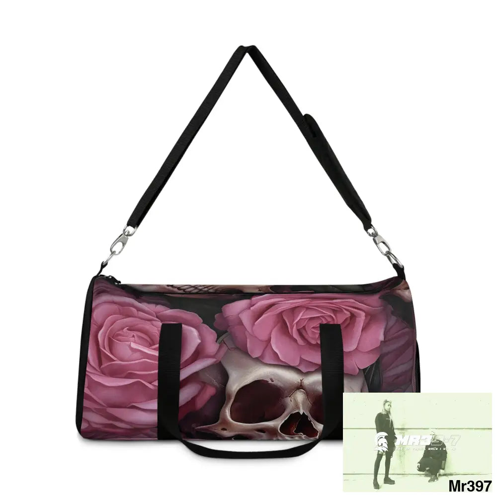 A Who Dares Wins Gothic Skulls & Roses Duffel Bag Bags