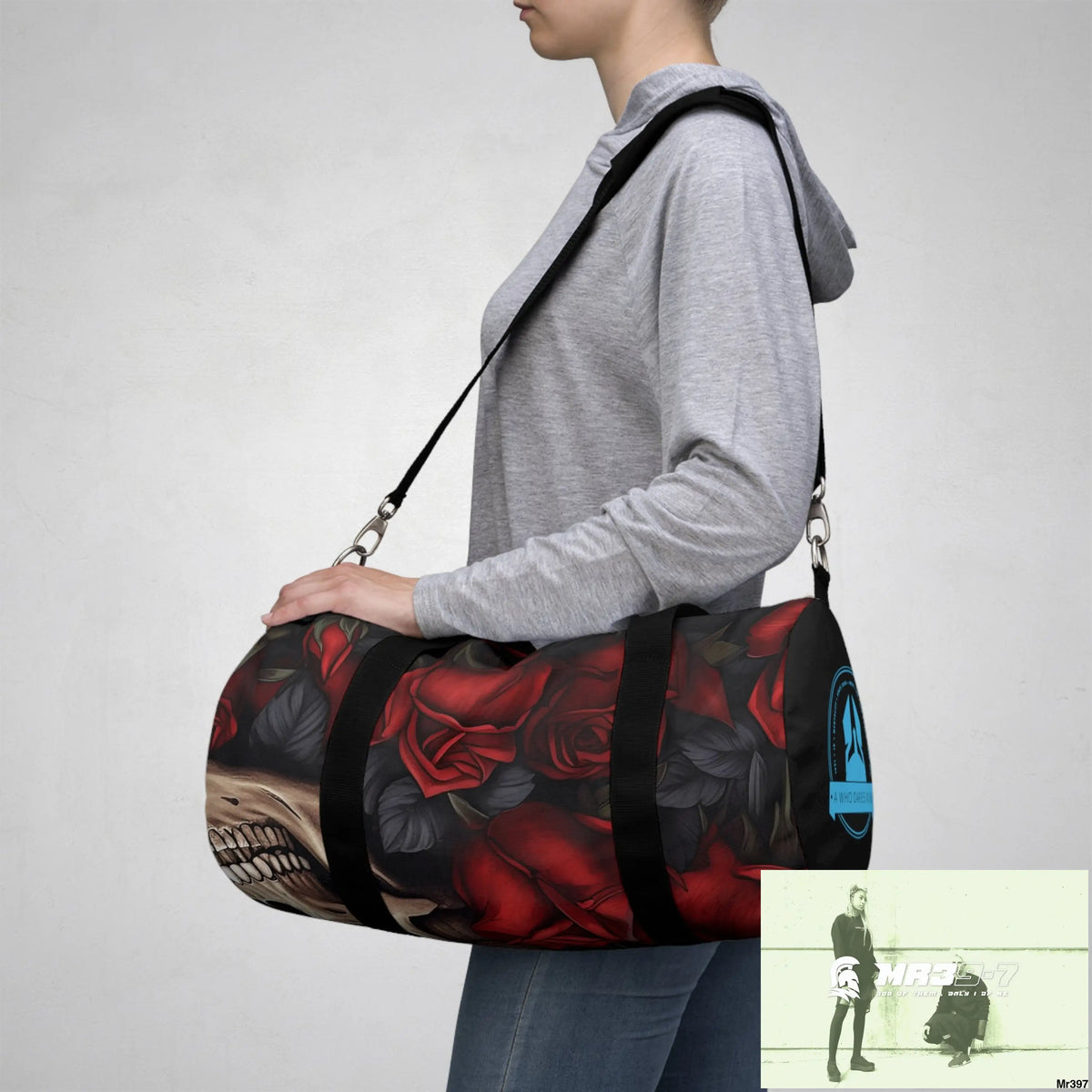 A Who Dares Wins Gothic Skulls & Roses Duffel Bag Bags