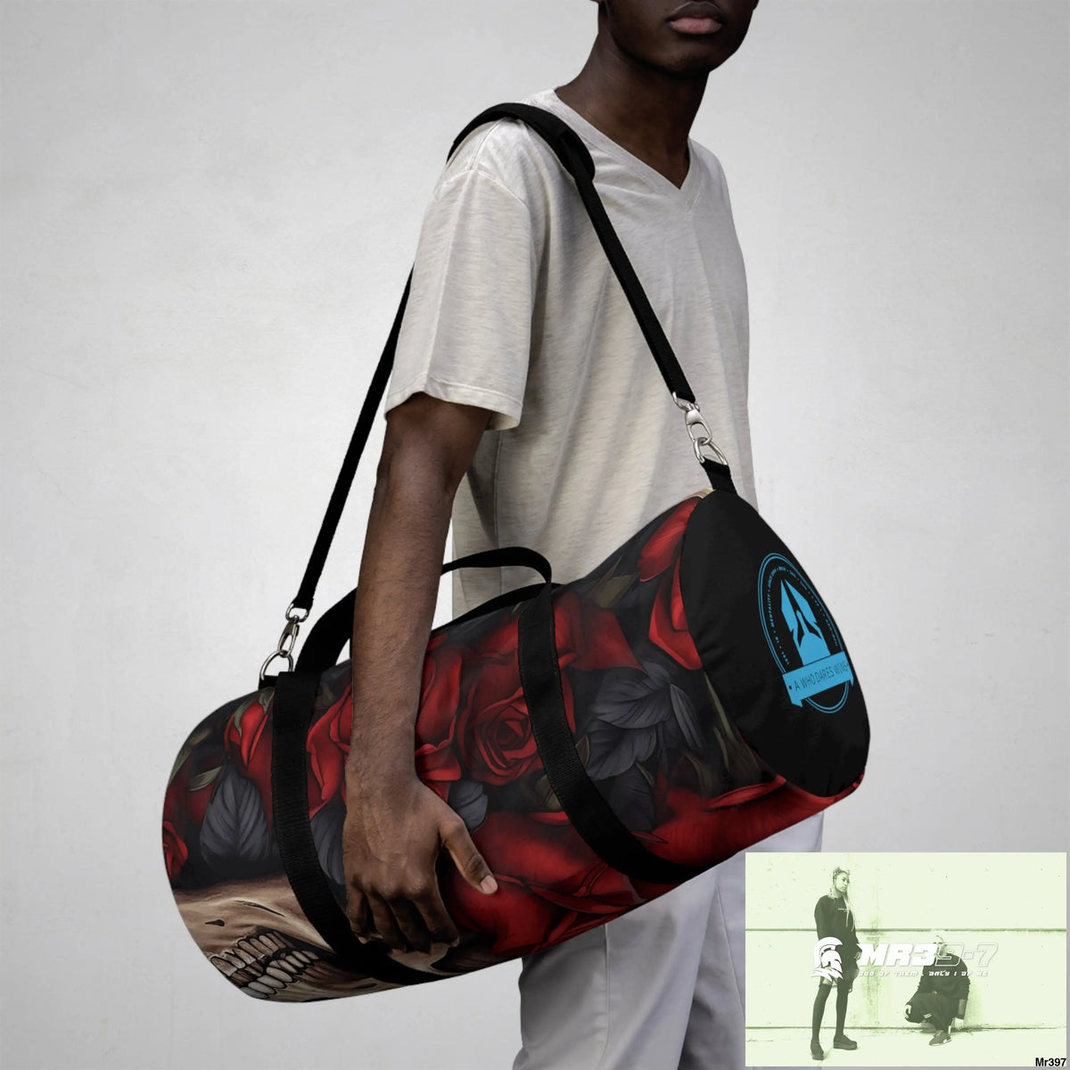 A Who Dares Wins Gothic Skulls & Roses Duffel Bag Bags