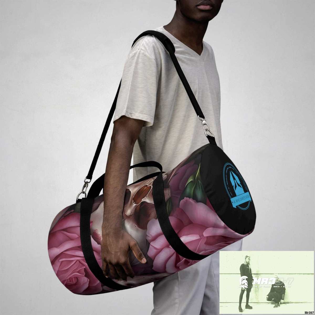 A Who Dares Wins Gothic Skulls & Roses Duffel Bag Bags
