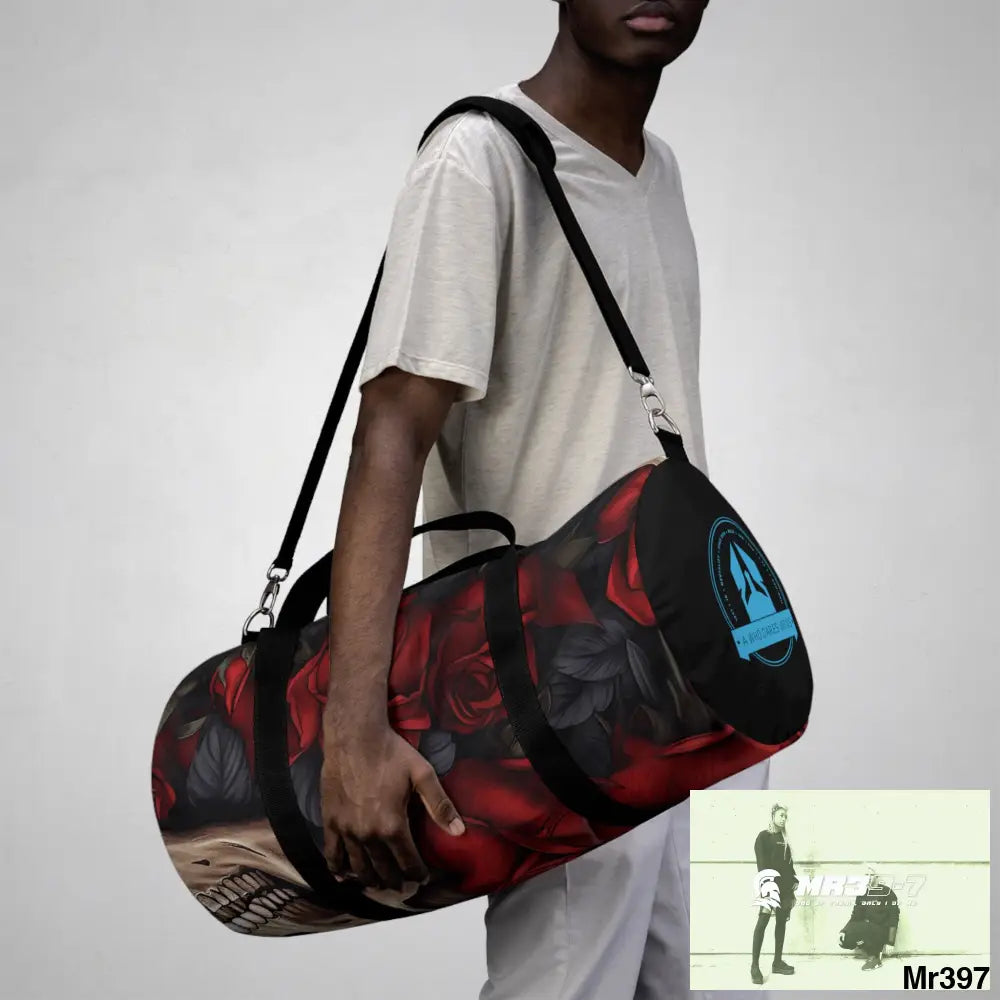 A Who Dares Wins Gothic Skulls & Roses Duffel Bag Bags