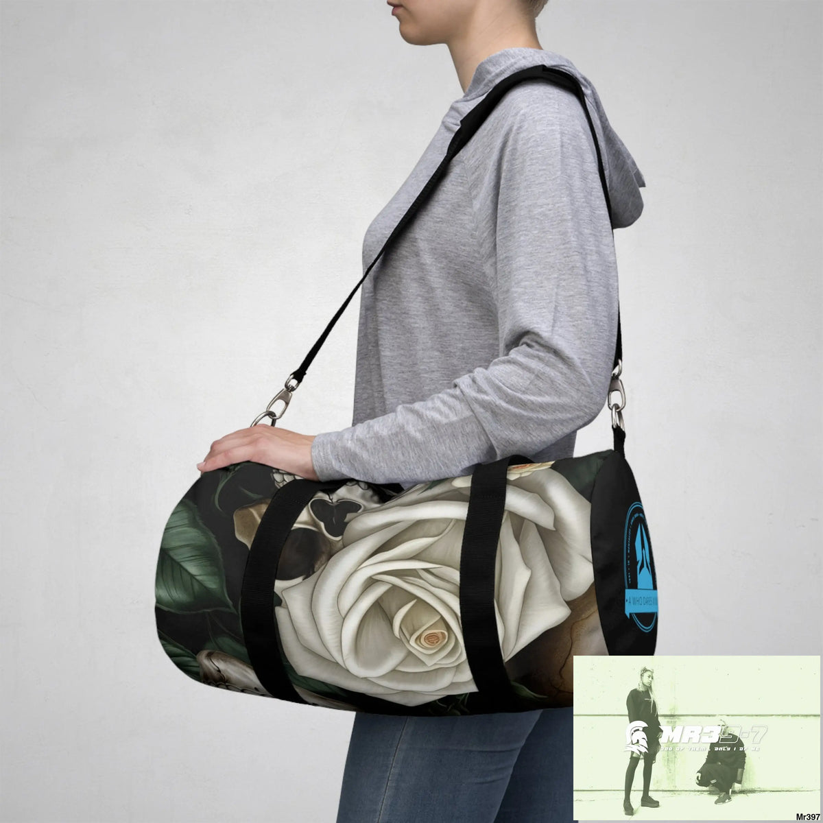 A Who Dares Wins Gothic Skulls & Roses Duffel Bag Bags