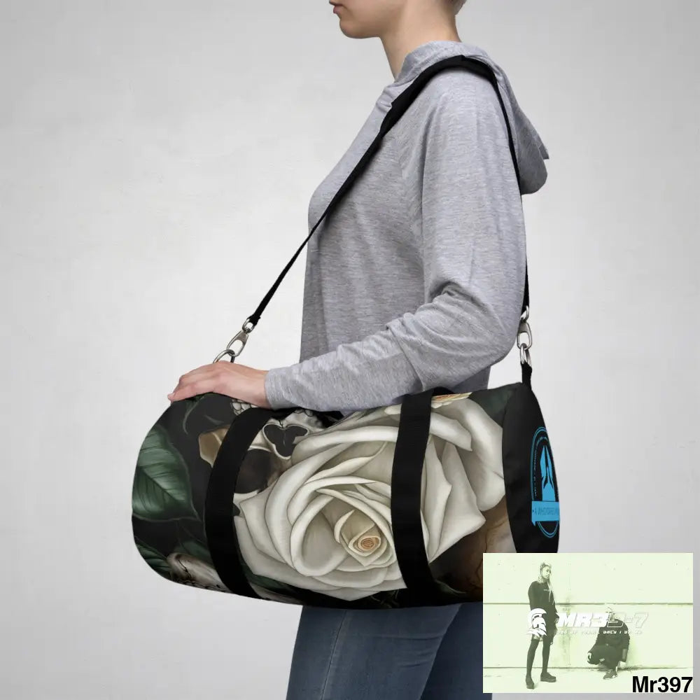 A Who Dares Wins Gothic Skulls & Roses Duffel Bag Bags