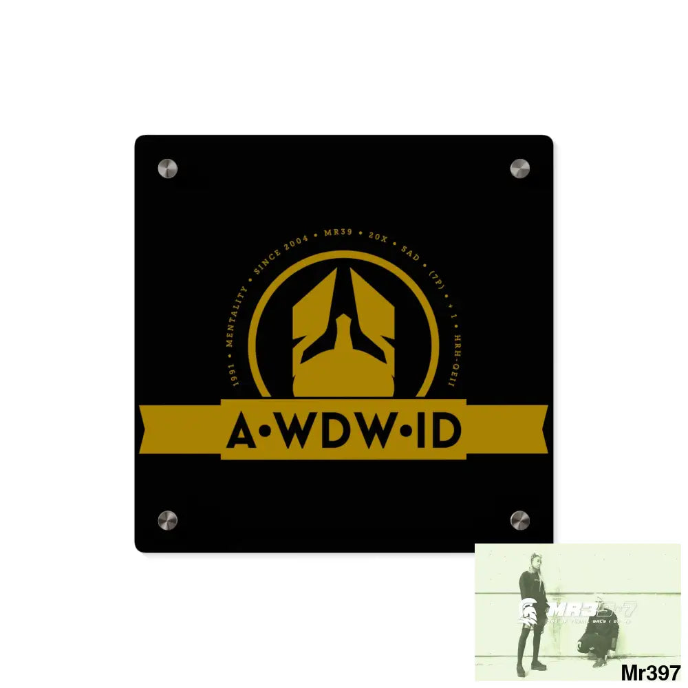 A Who Dares Wins ID Acrylic Wall Art Panels 11’’ x 11’’ (Square) / 0.25’’ Home Decor