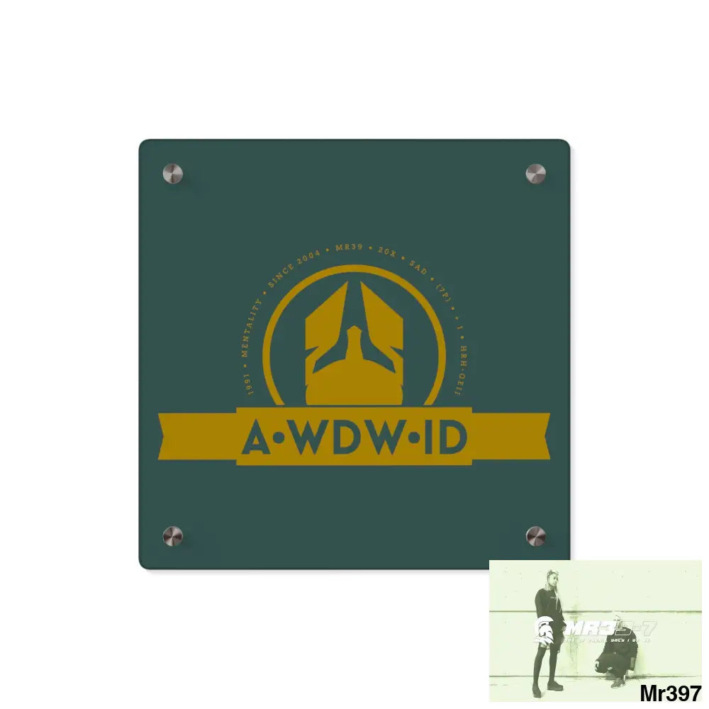 A Who Dares Wins ID Acrylic Wall Art Panels 11’’ x 11’’ (Square) / 0.25’’ Home Decor