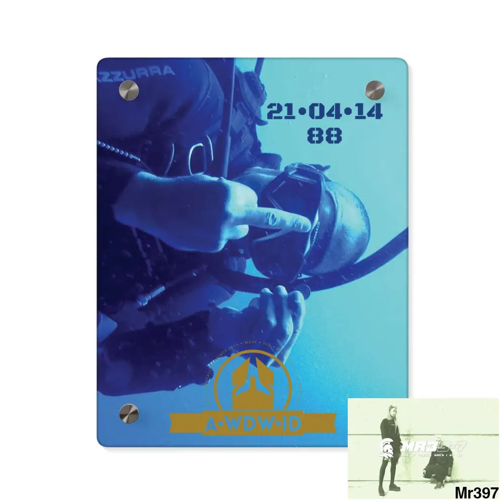 A Who Dares Wins ID Dahab Egypt The Blue Hole 2014 HRH QEII Birthday 21/04/14 Acrylic Wall Art Panel 8″ x 10″