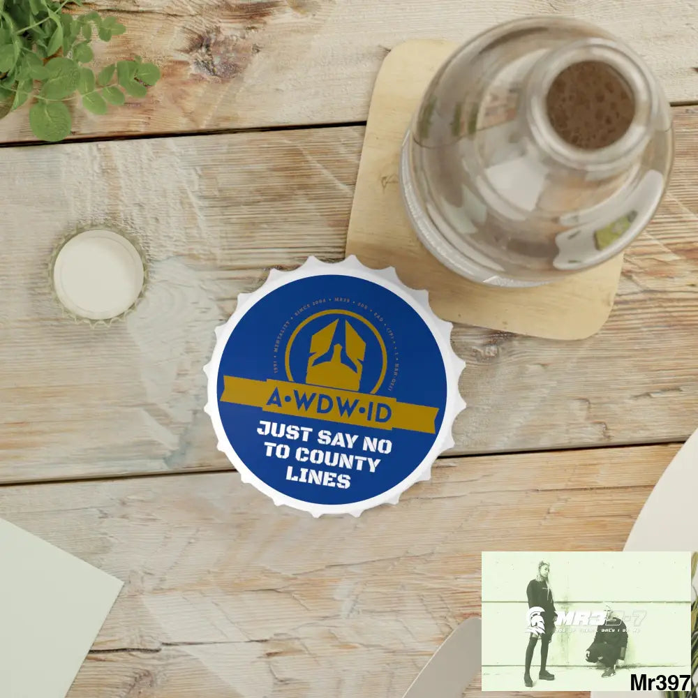 A Who Dares Wins ID Edition Just Say No To County Lines Bottle Opener One size / White Accessories
