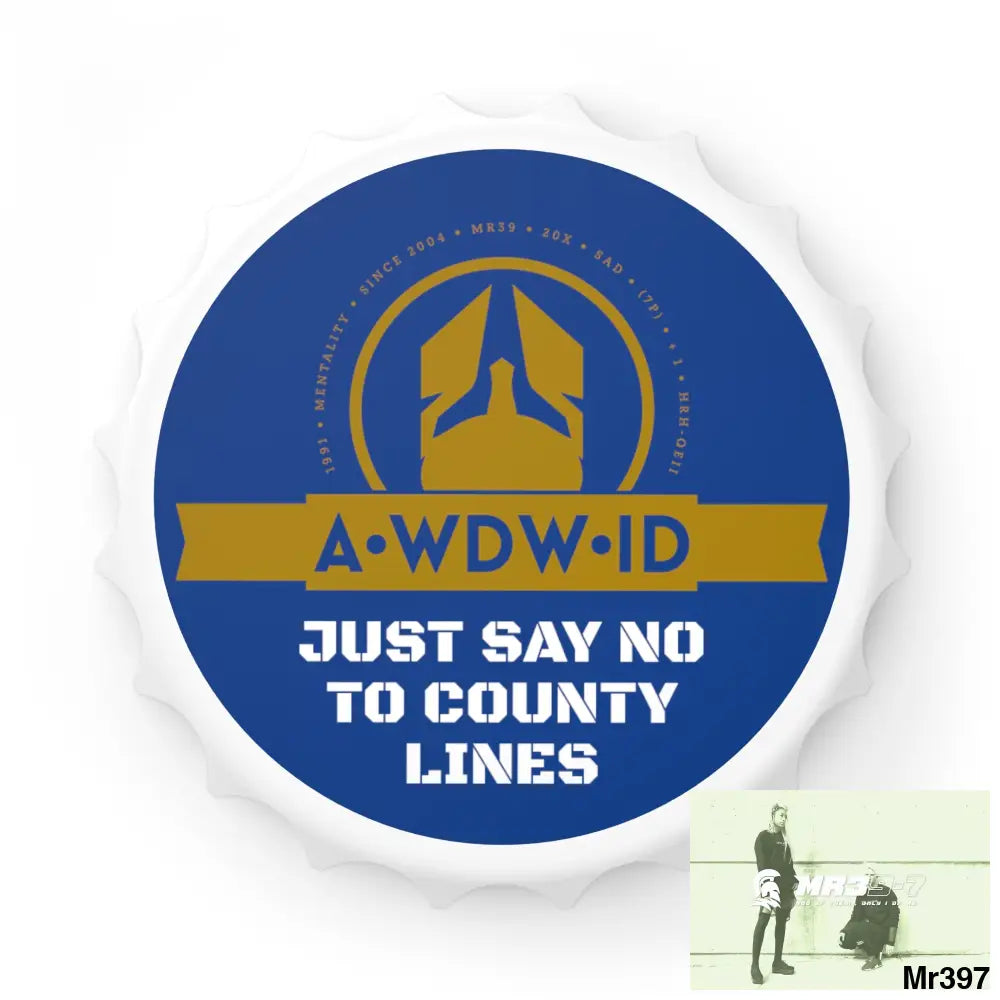 A Who Dares Wins ID Edition Just Say No To County Lines Bottle Opener One size / White Accessories