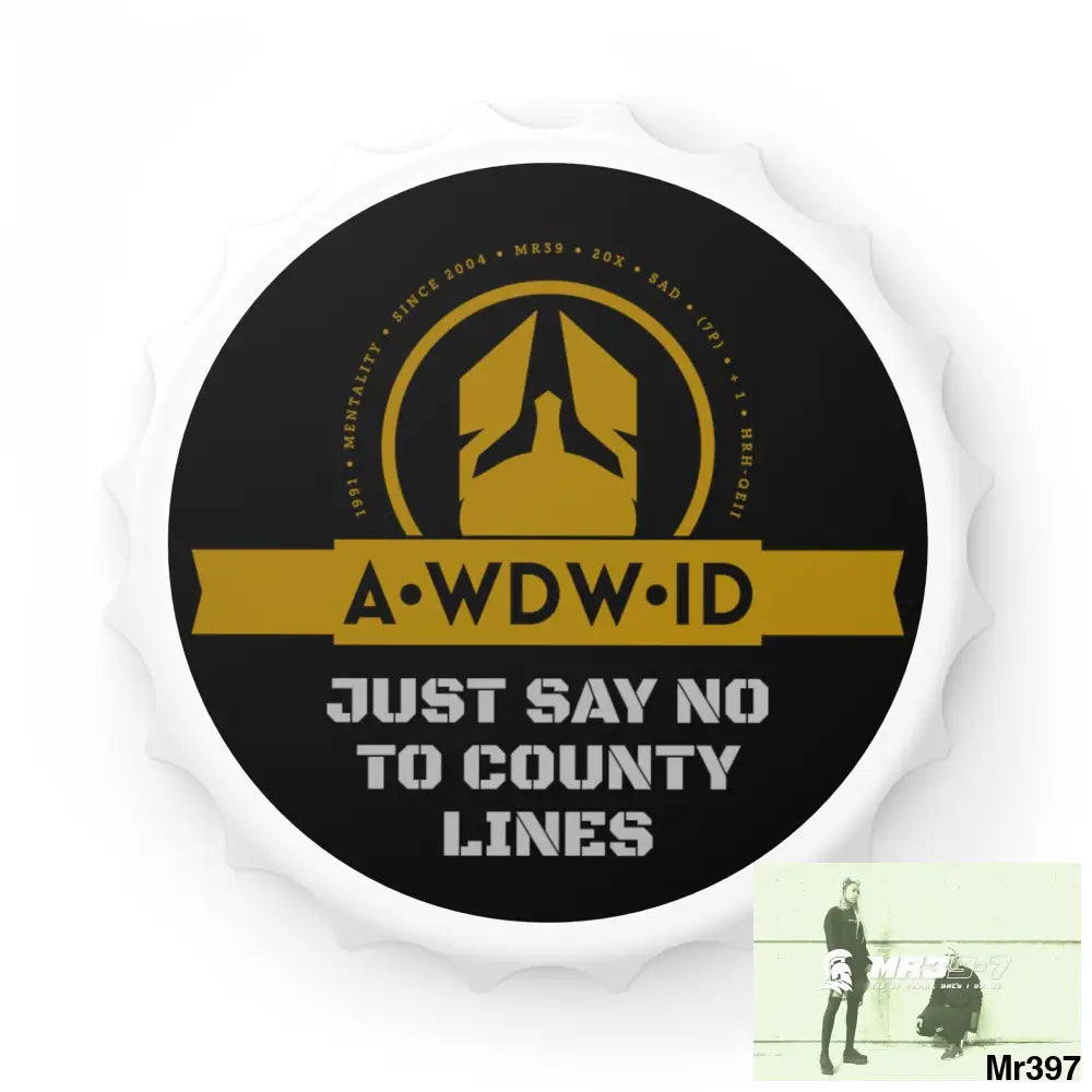 A Who Dares Wins ID Edition Just Say No To County Lines Bottle Opener One size / White Accessories