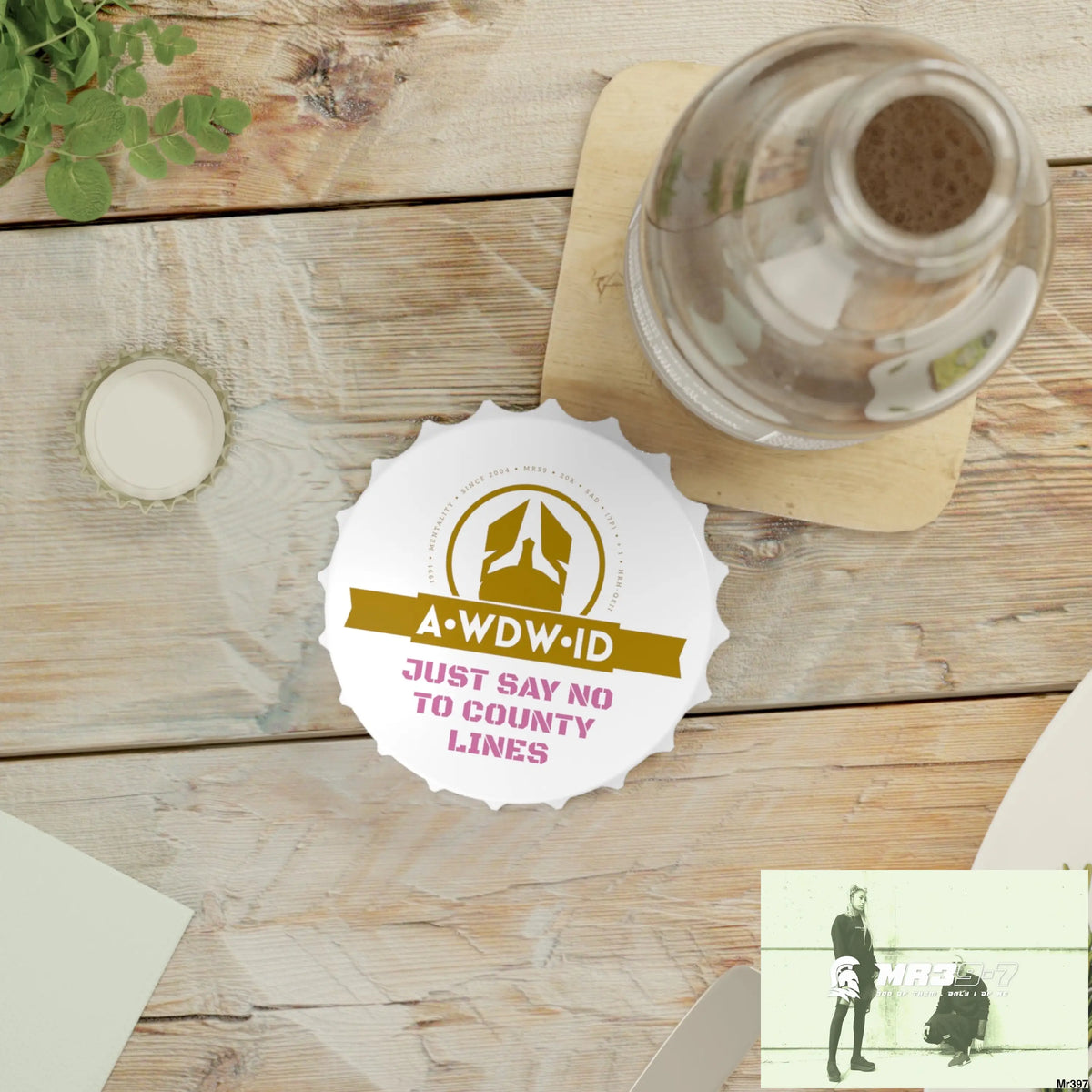 A Who Dares Wins ID Edition Just Say No To County Lines Bottle Opener One size / White Accessories
