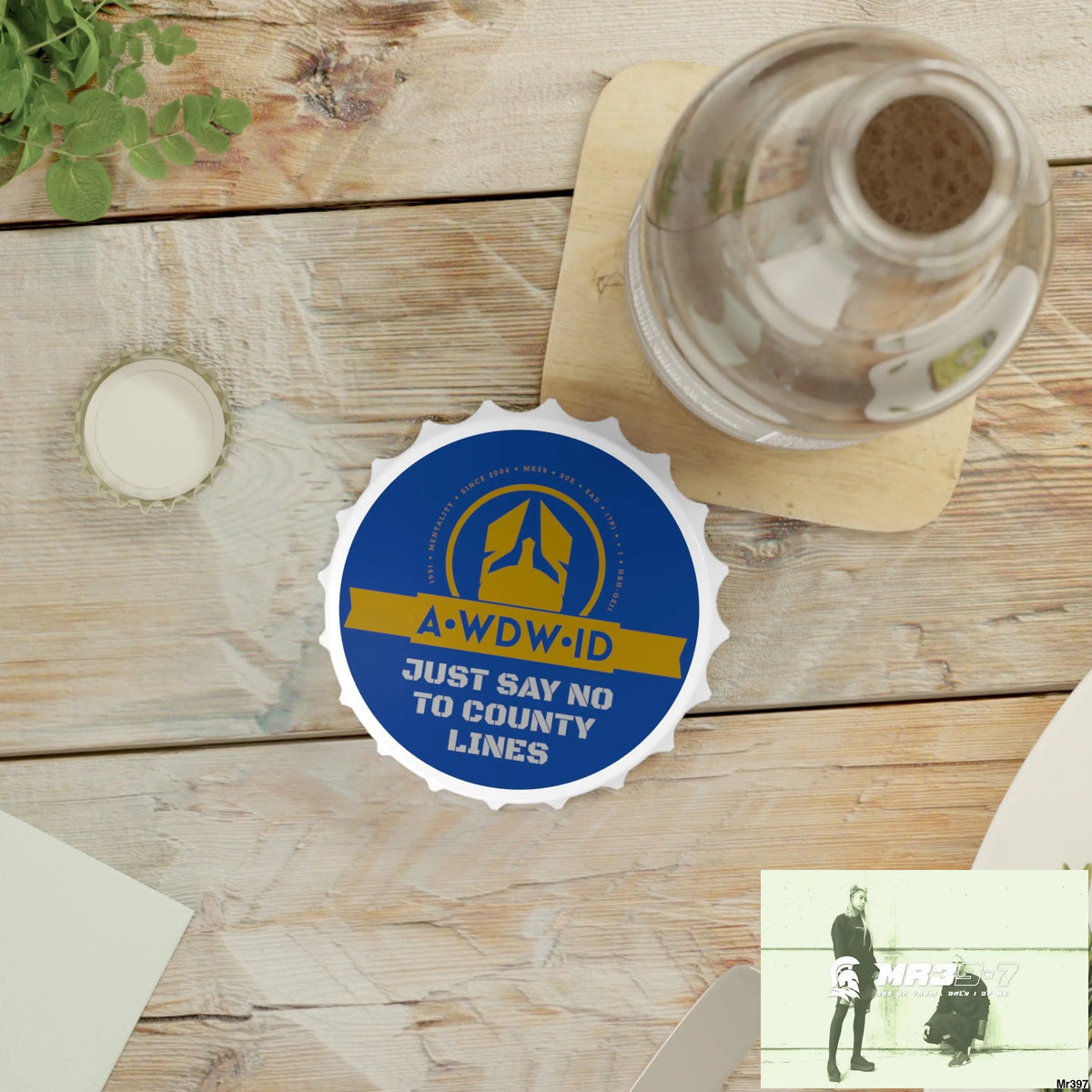 A Who Dares Wins ID Edition Just Say No To County Lines Bottle Opener One size / White Accessories