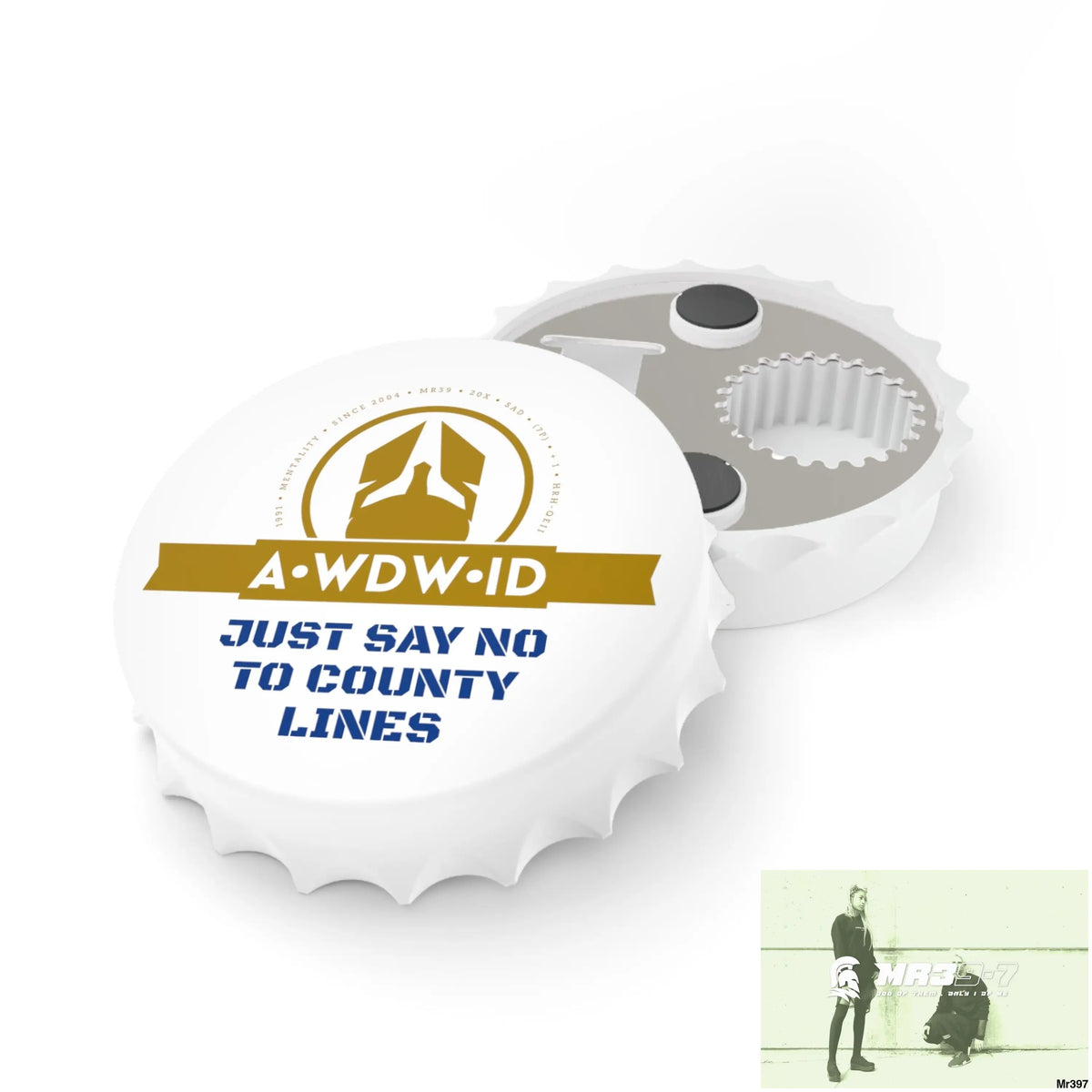 A Who Dares Wins ID Edition Just Say No To County Lines Bottle Opener One size / White Accessories