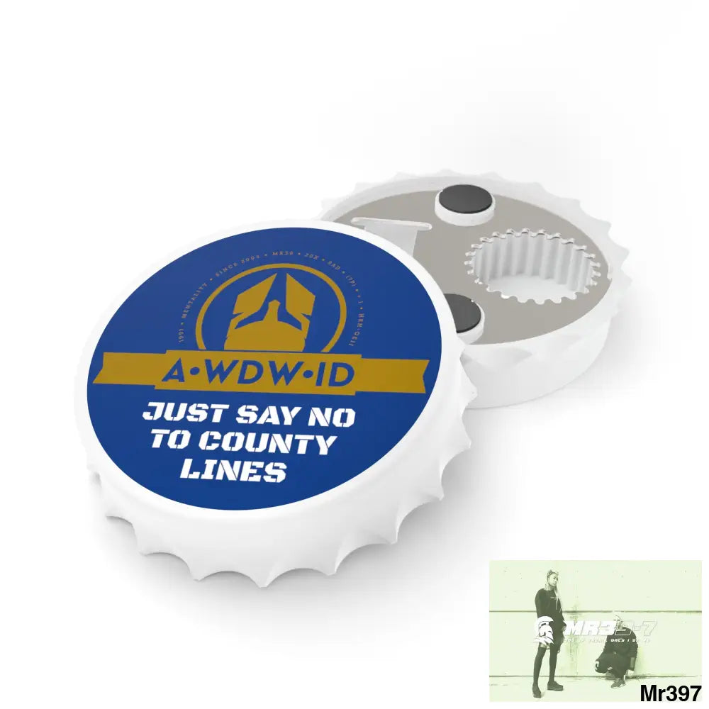 A Who Dares Wins ID Edition Just Say No To County Lines Bottle Opener One size / White Accessories