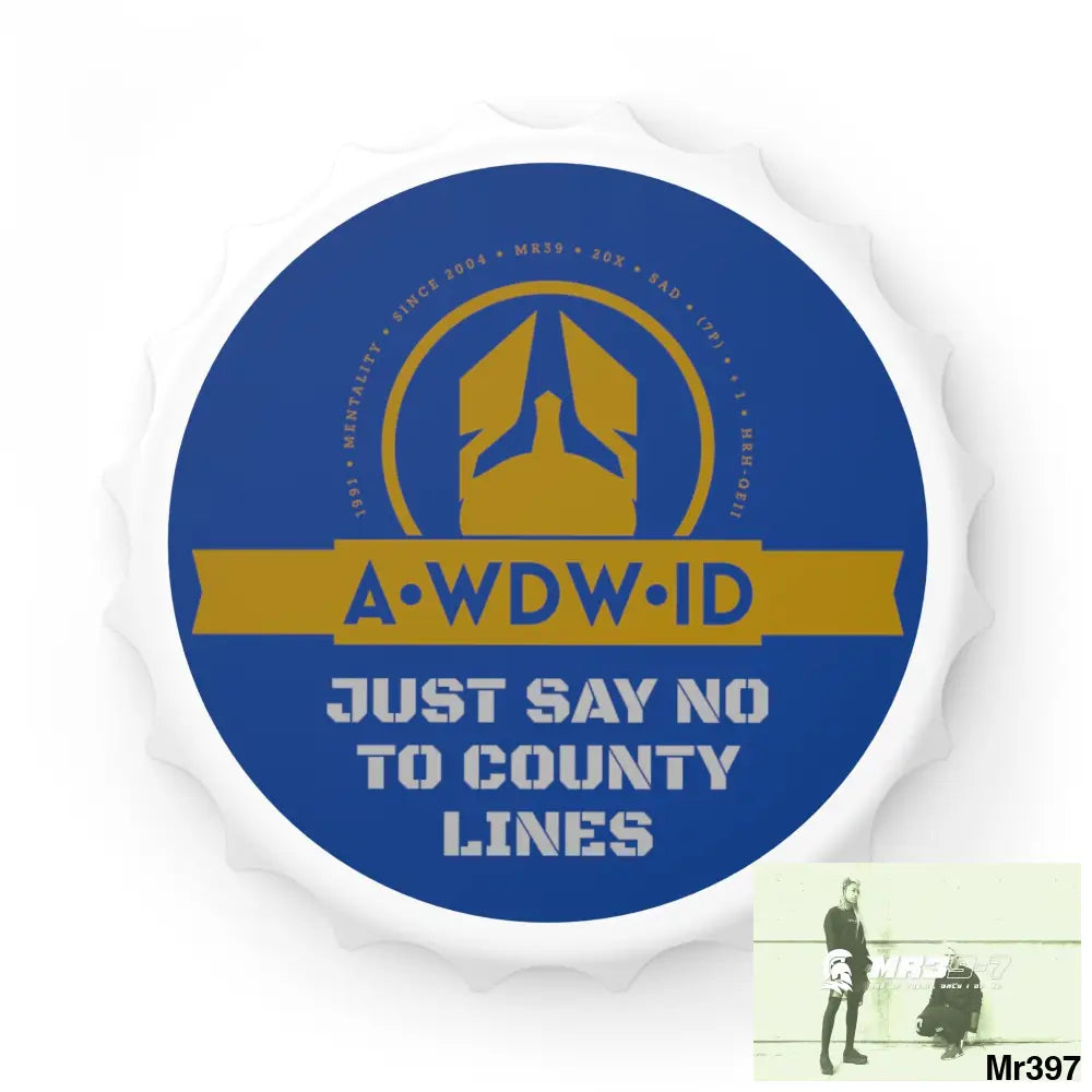 A Who Dares Wins ID Edition Just Say No To County Lines Bottle Opener One size / White Accessories