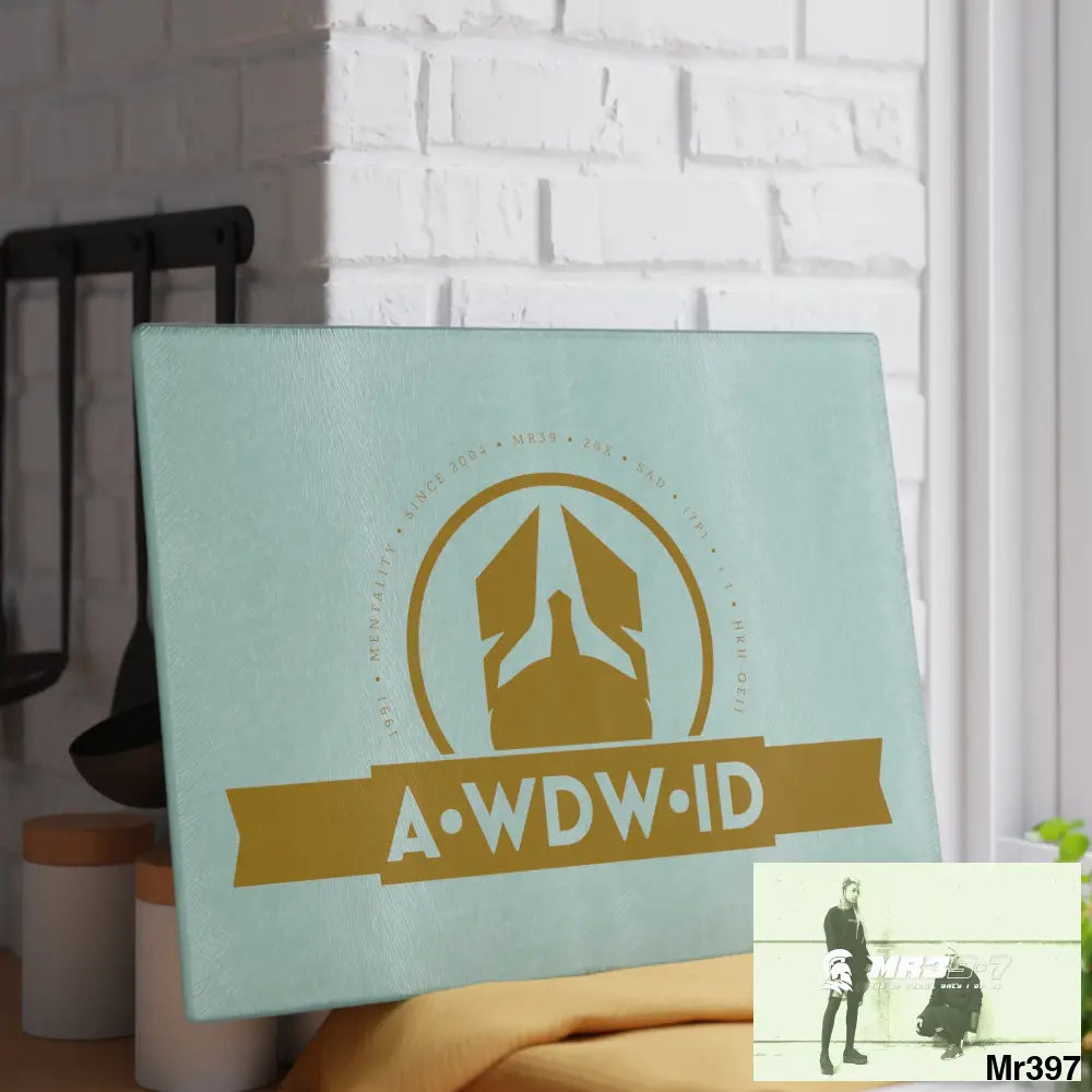 A Who Dares Wins ID Glass Cutting Board Home Decor