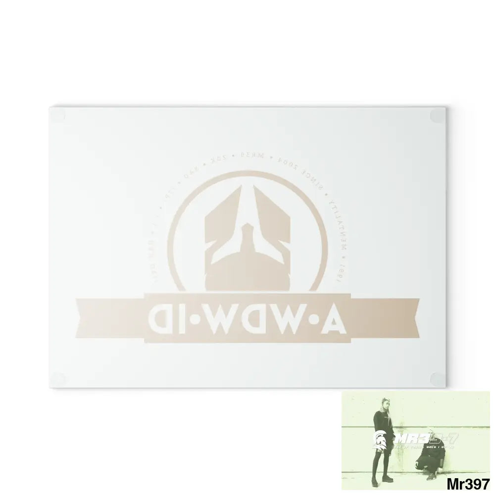 A Who Dares Wins ID Glass Cutting Board Home Decor
