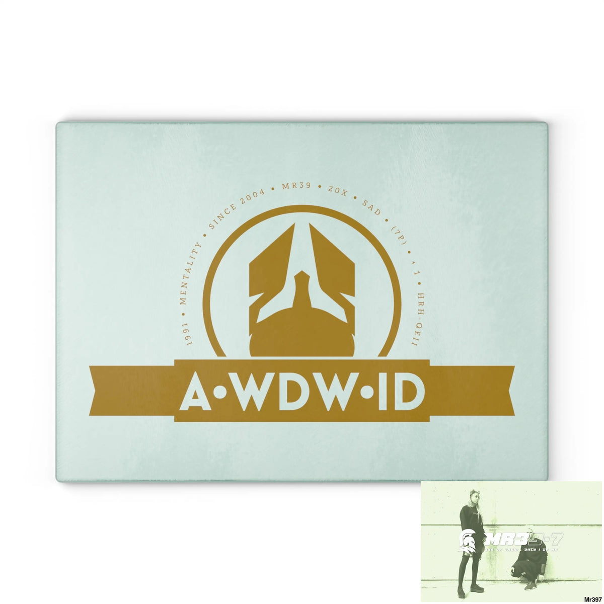 A Who Dares Wins ID Glass Cutting Board Home Decor