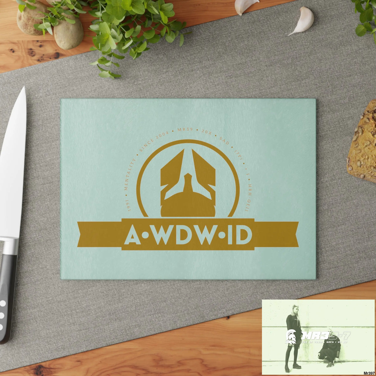 A Who Dares Wins ID Glass Cutting Board Home Decor