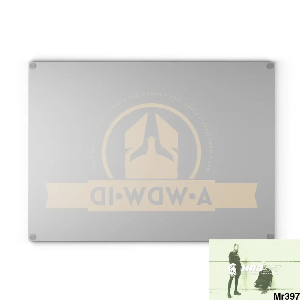 A Who Dares Wins ID Glass Cutting Board Home Decor