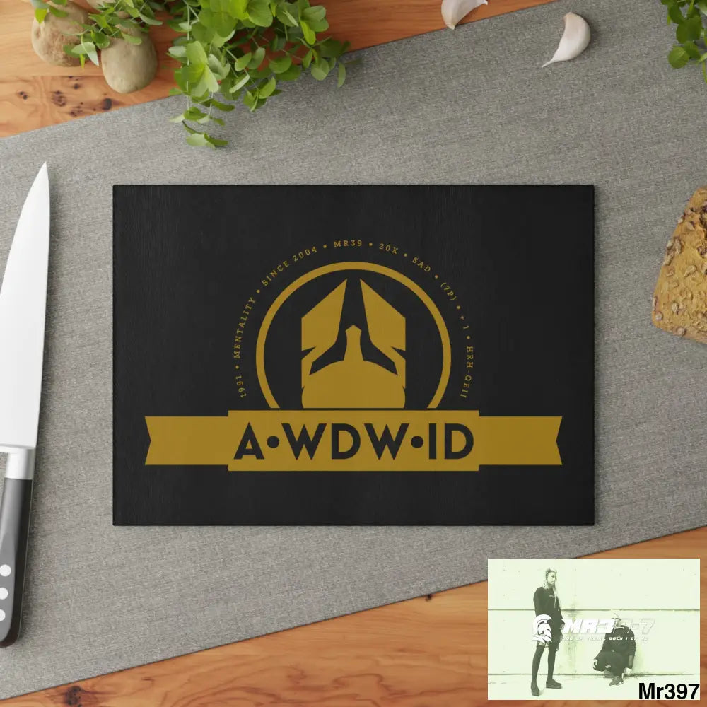 A Who Dares Wins ID Glass Cutting Board Home Decor