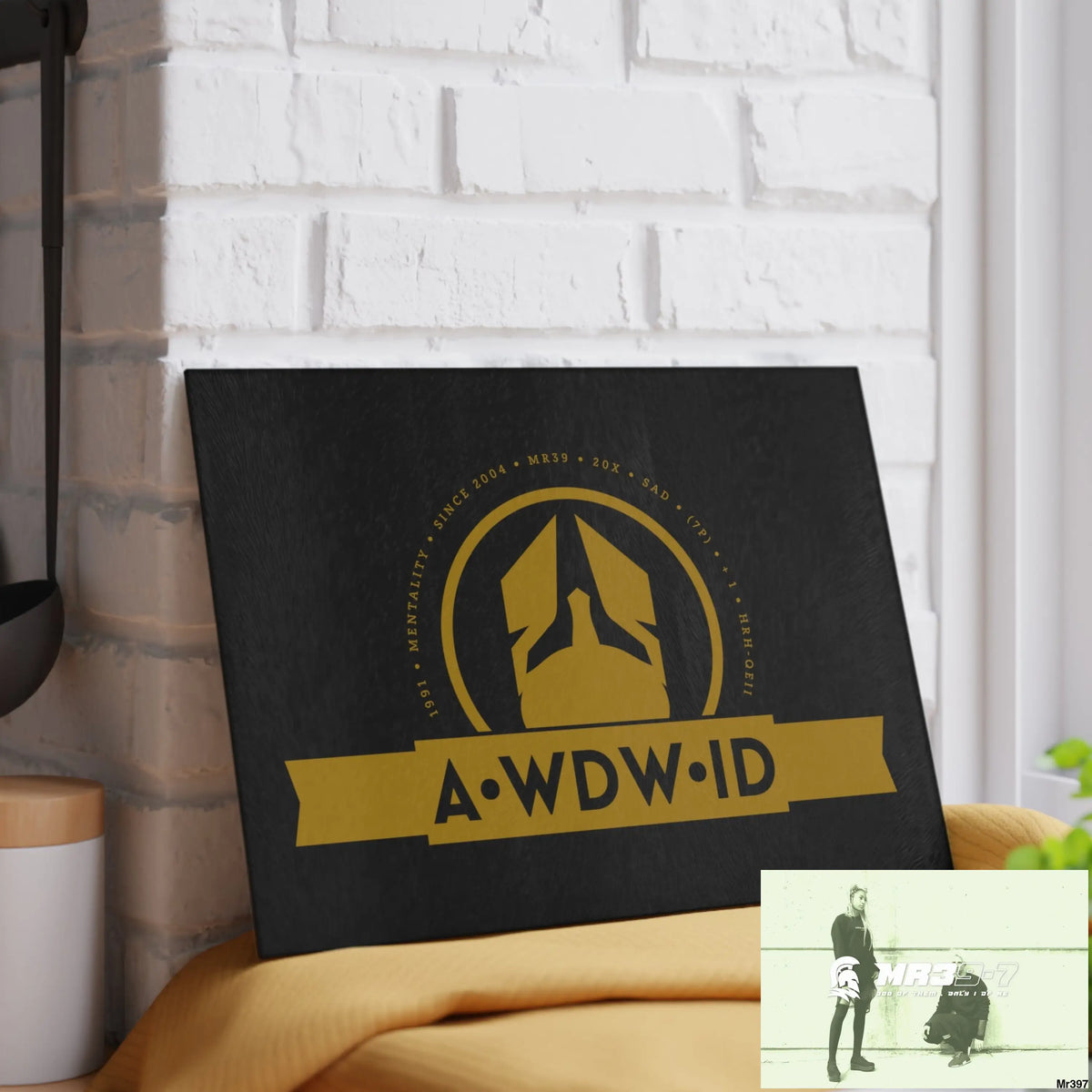 A Who Dares Wins ID Glass Cutting Board Home Decor