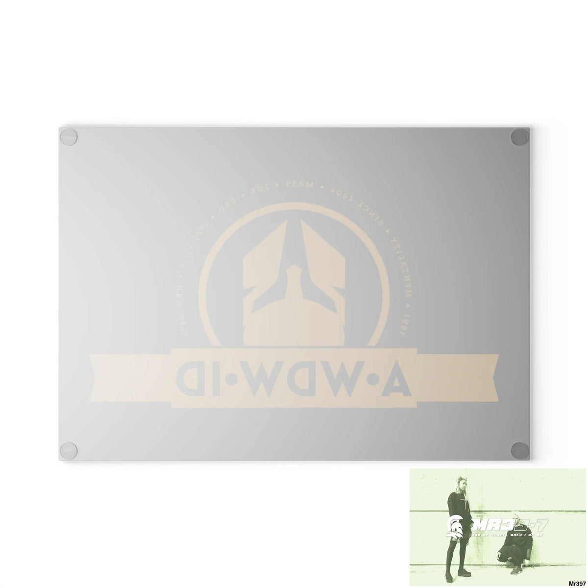 A Who Dares Wins ID Glass Cutting Board Home Decor