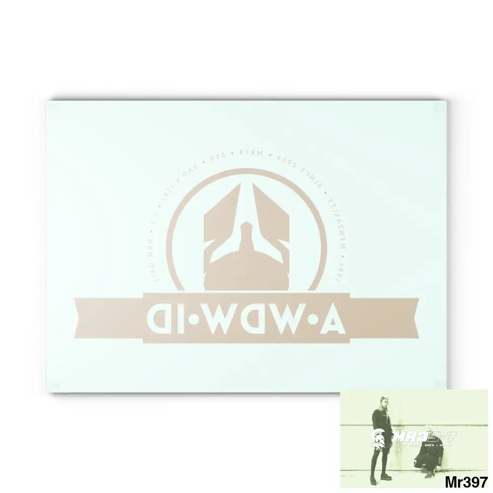 A Who Dares Wins ID Glass Cutting Board Home Decor