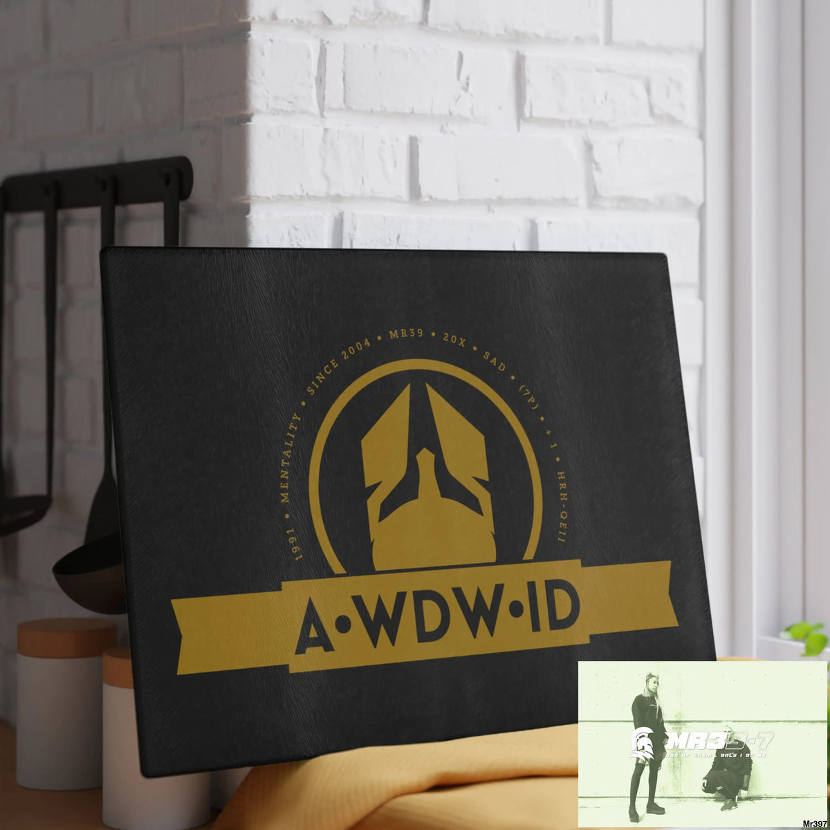 A Who Dares Wins ID Glass Cutting Board Home Decor