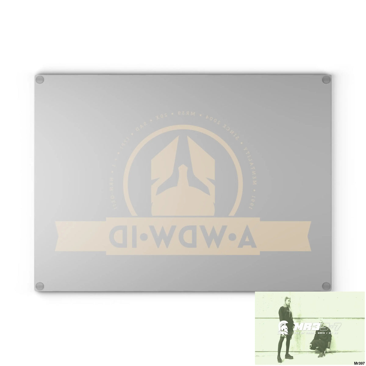 A Who Dares Wins ID Glass Cutting Board Home Decor