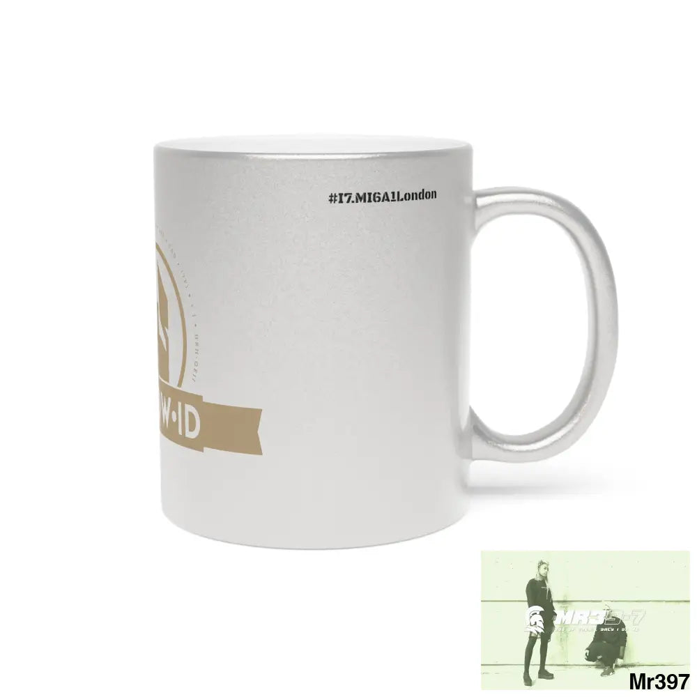 A Who Dares Wins ID #I7MI6A1London Metallic Mug (Silver\Gold) 11oz / Silver Mug