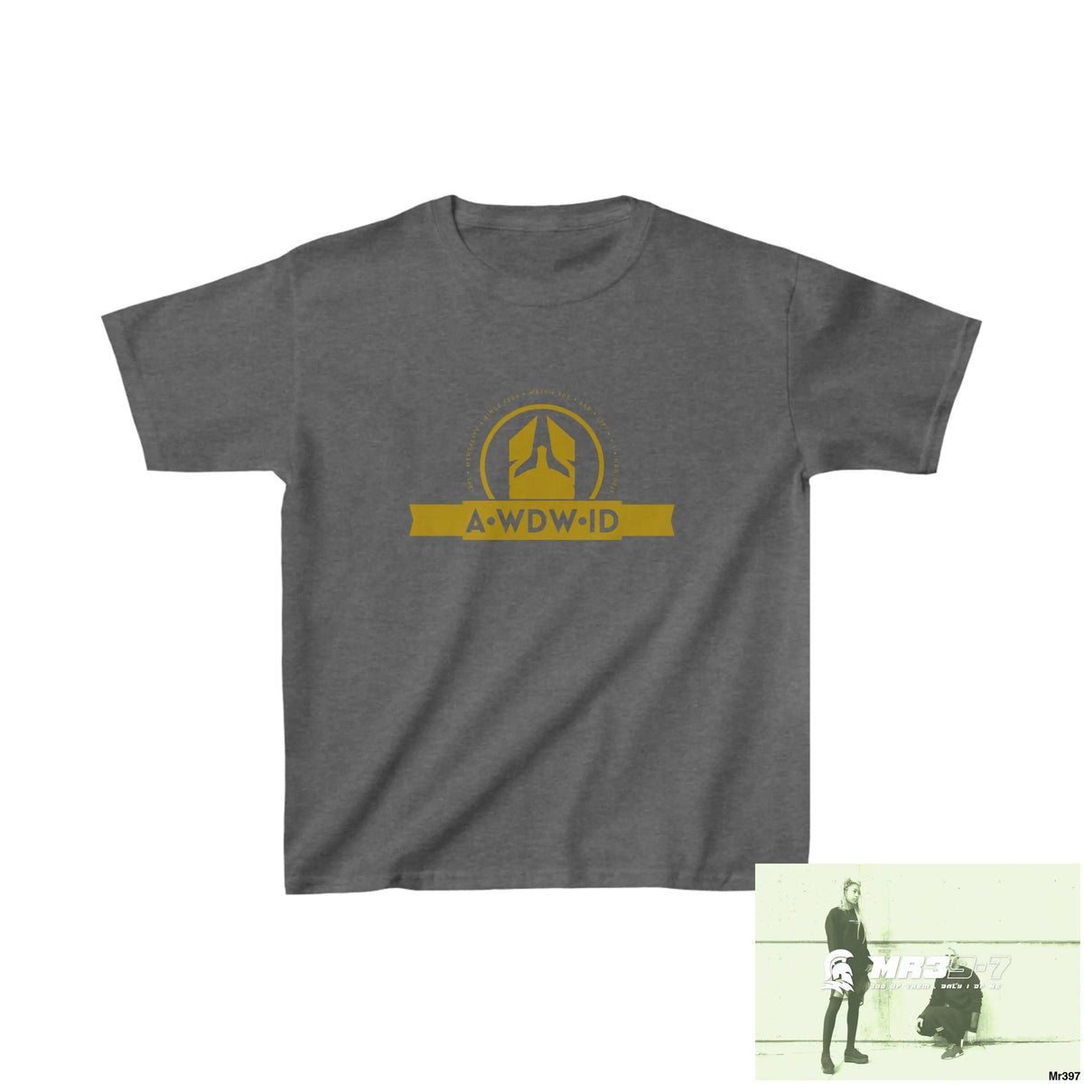 A Who Dares Wins ID - Kids Heavy Cotton™ Tee XS / Dark Heather Kids clothes