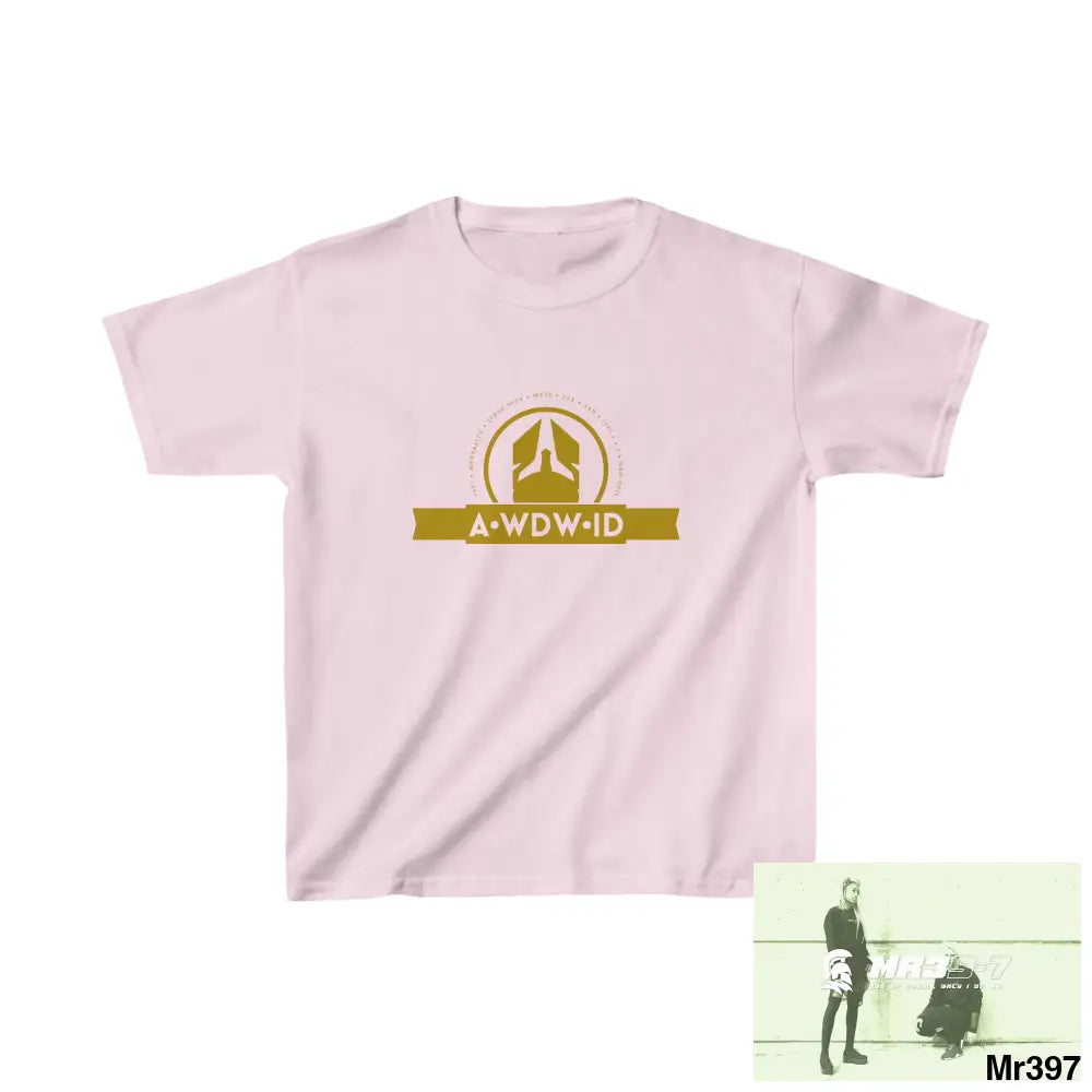 A Who Dares Wins ID - Kids Heavy Cotton™ Tee XS / Light Pink Kids clothes