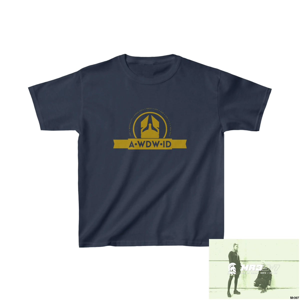 A Who Dares Wins ID - Kids Heavy Cotton™ Tee XS / Navy Kids clothes