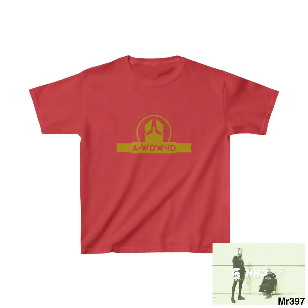 A Who Dares Wins ID - Kids Heavy Cotton™ Tee XS / Red Kids clothes