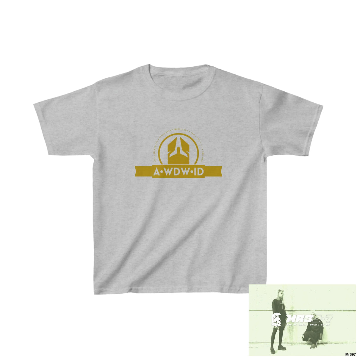 A Who Dares Wins ID - Kids Heavy Cotton™ Tee XS / Sport Grey Kids clothes