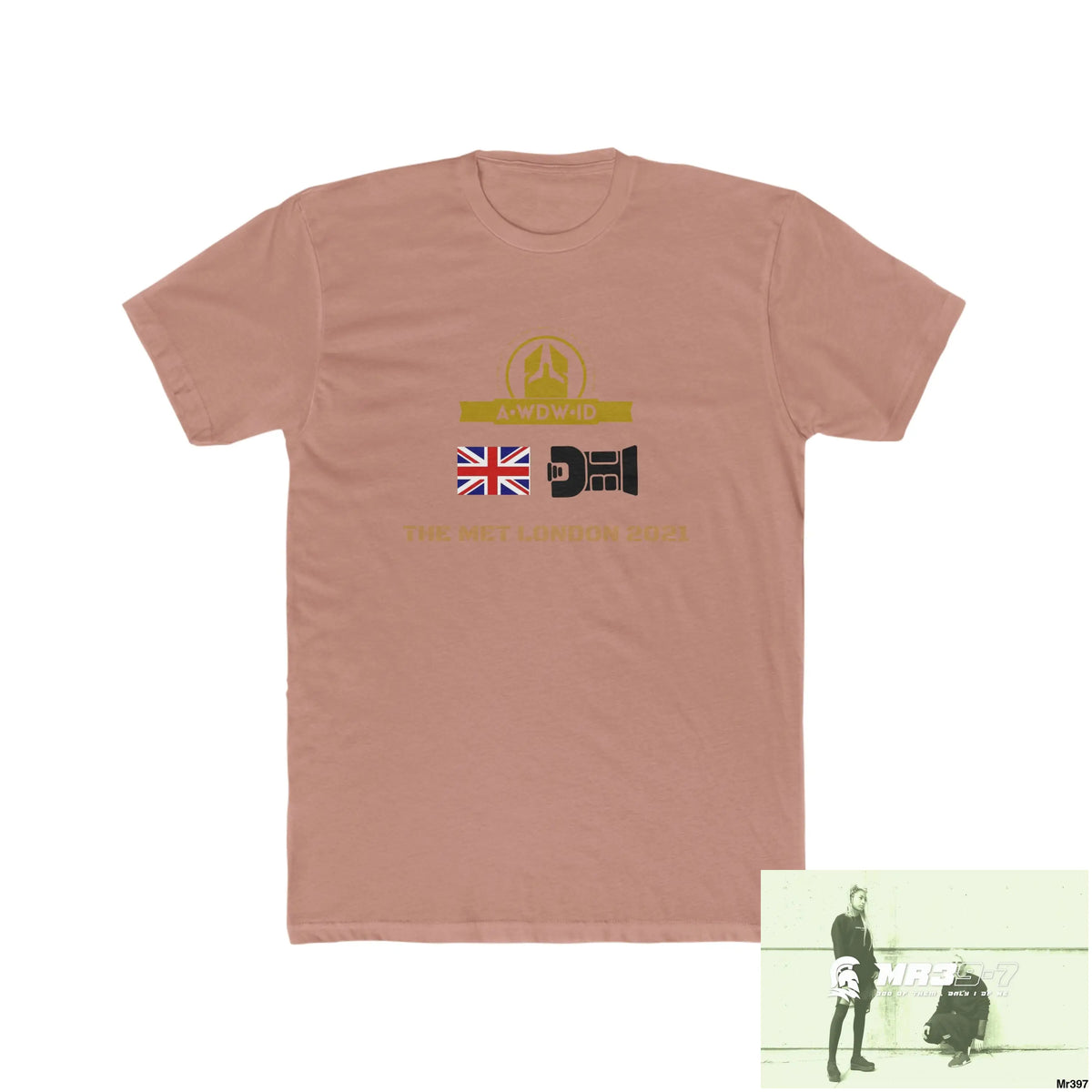A Who Dares Wins ID One flew over the Redwoods Centre - Men’s Cotton Crew Tee Solid Desert Pink / S T-Shirt