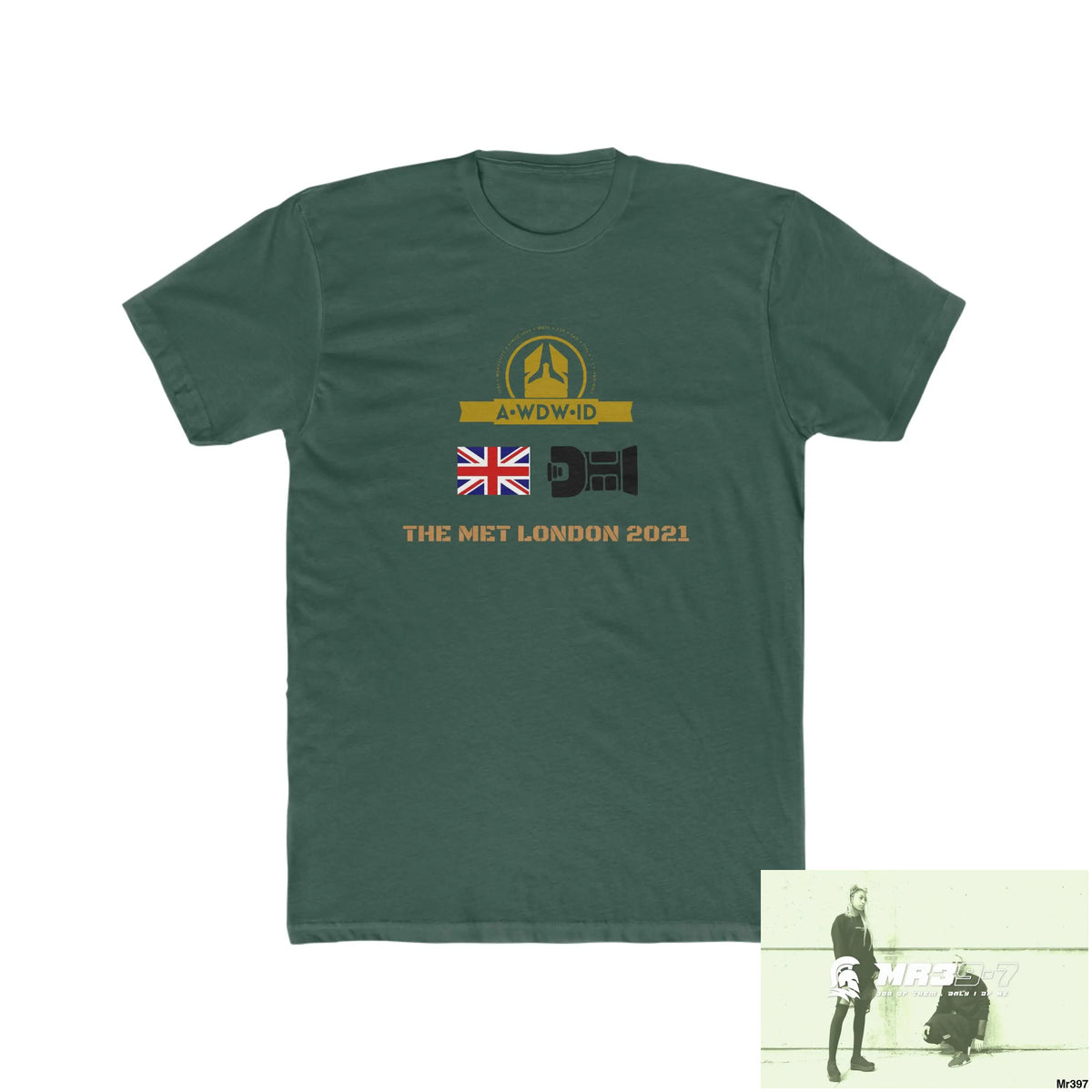 A Who Dares Wins ID One flew over the Redwoods Centre - Men’s Cotton Crew Tee Solid Forest Green / S T-Shirt