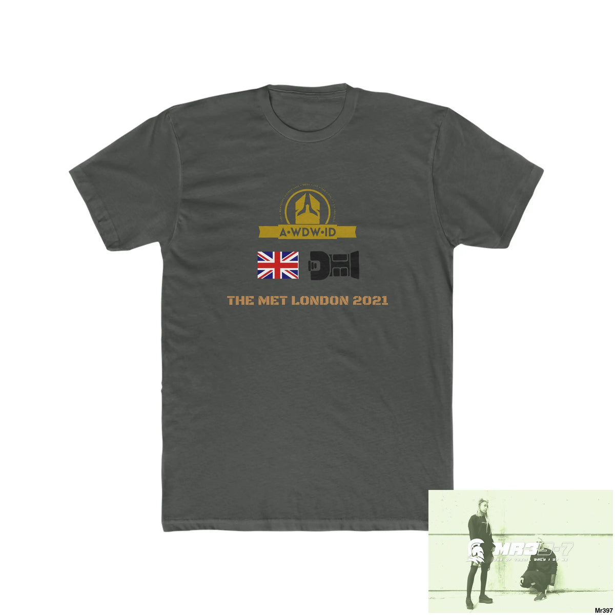 A Who Dares Wins ID One flew over the Redwoods Centre - Men’s Cotton Crew Tee Solid Heavy Metal / XS T-Shirt