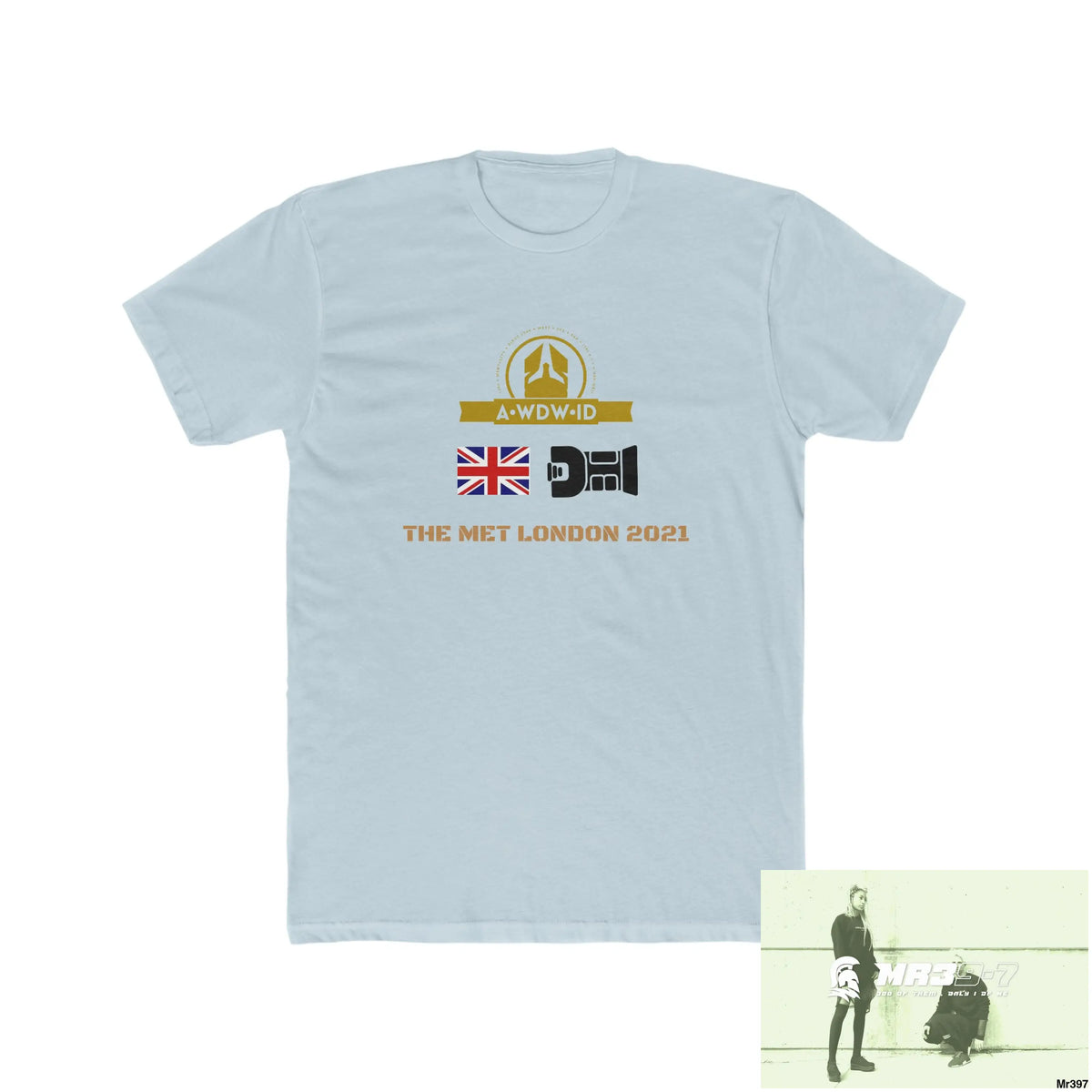 A Who Dares Wins ID One flew over the Redwoods Centre - Men’s Cotton Crew Tee Solid Light Blue / S T-Shirt