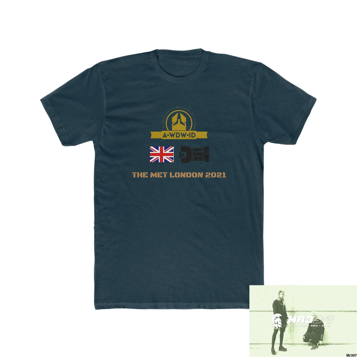 A Who Dares Wins ID One flew over the Redwoods Centre - Men’s Cotton Crew Tee Solid Midnight Navy / XS T-Shirt