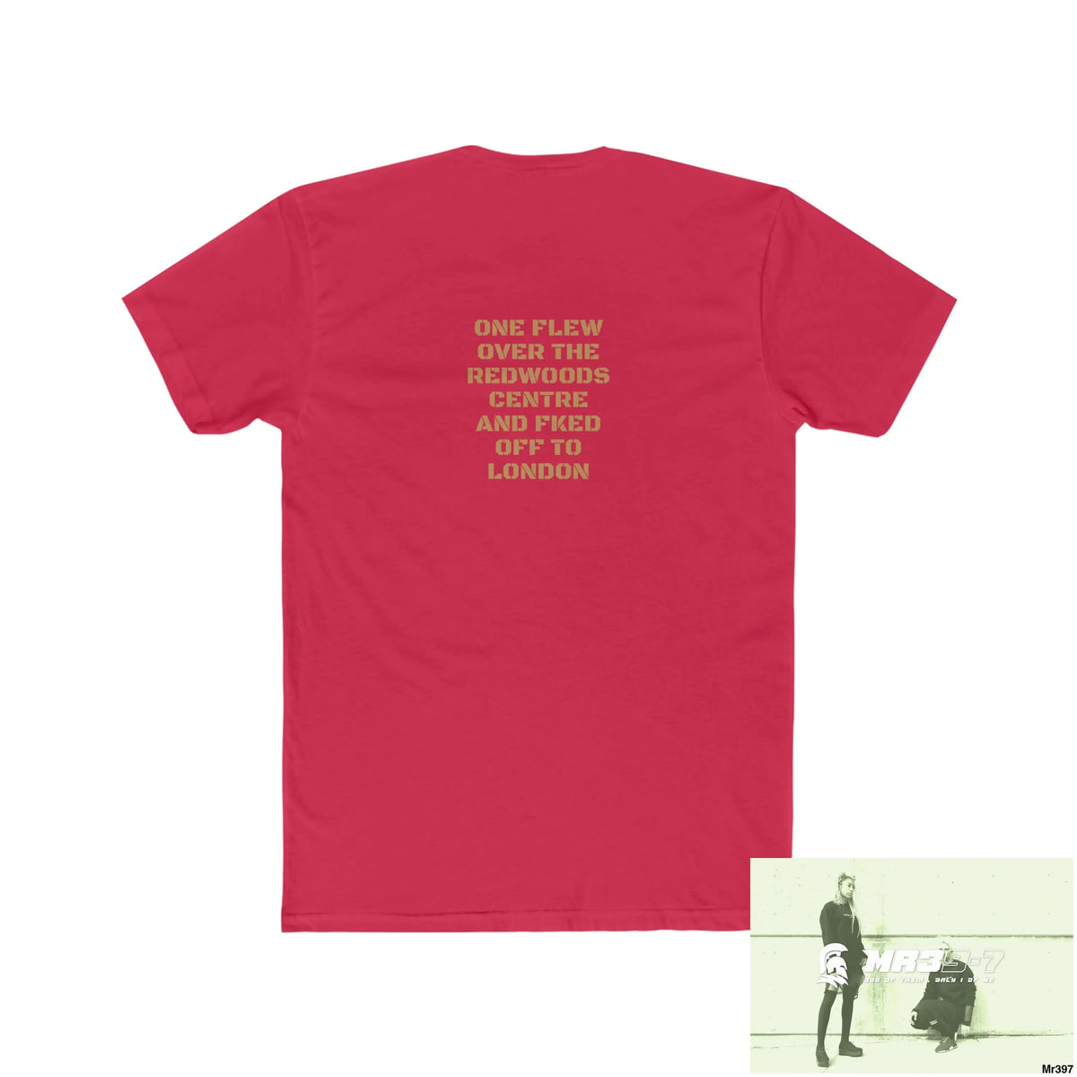 A Who Dares Wins ID One flew over the Redwoods Centre - Men’s Cotton Crew Tee T-Shirt