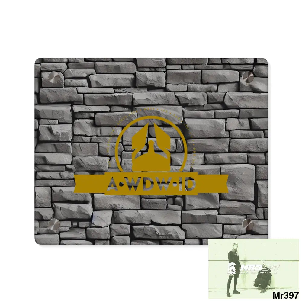 A Who Dares Wins (ID) RSF 3D Dark Black Brick Wall 32k Ultrarealistic High quality Acrylic Wall Art Panels 10″ x 8″