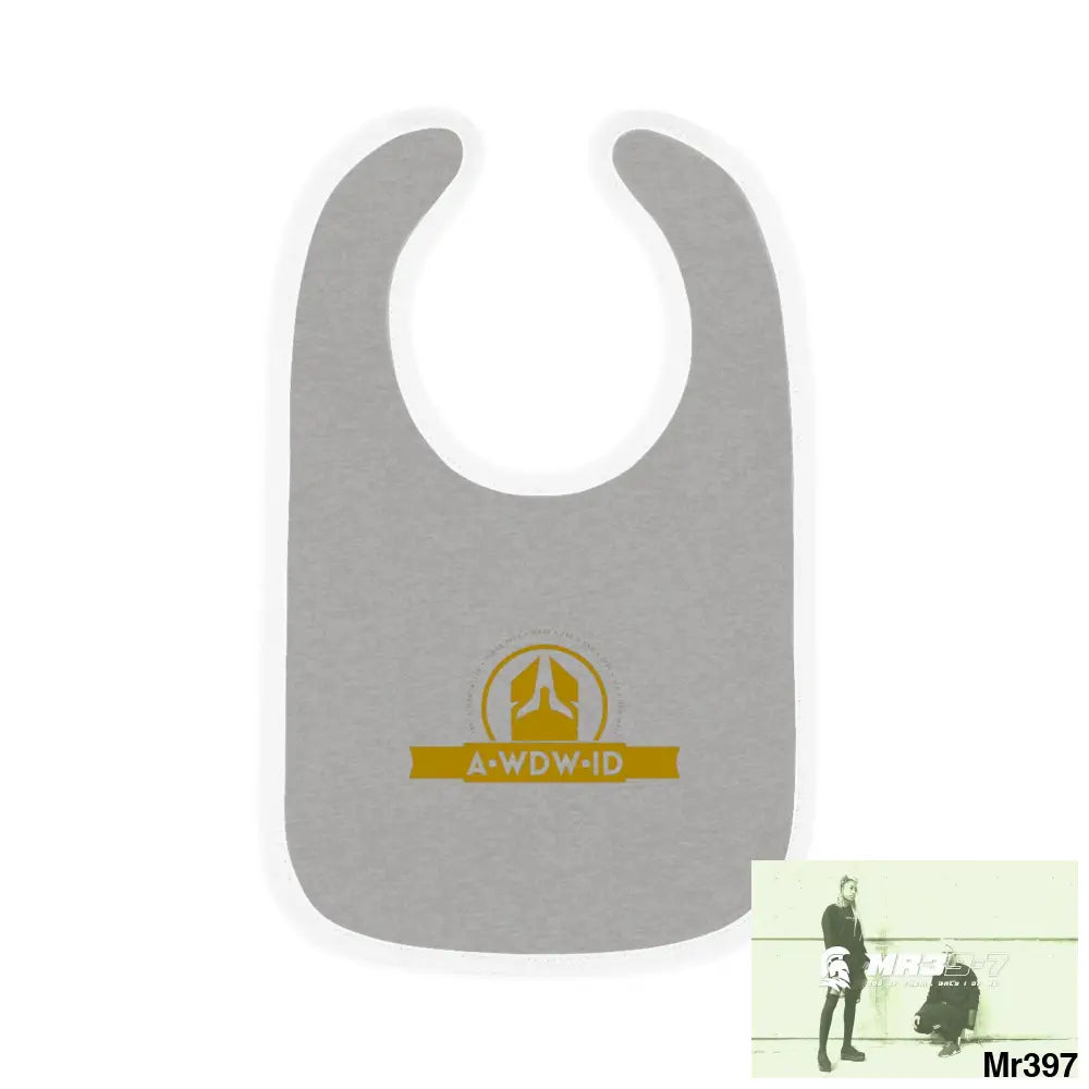 A Who Dares Wins ID RSF Baby Contrast Trim Jersey Bib Heather/White / One size Kids clothes